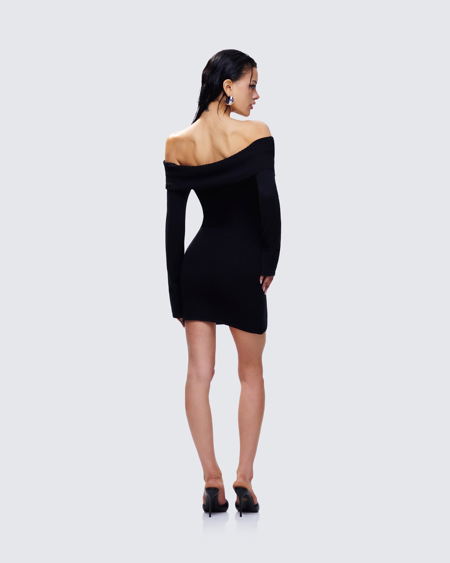 Abeni Black Sweater Mini Dress