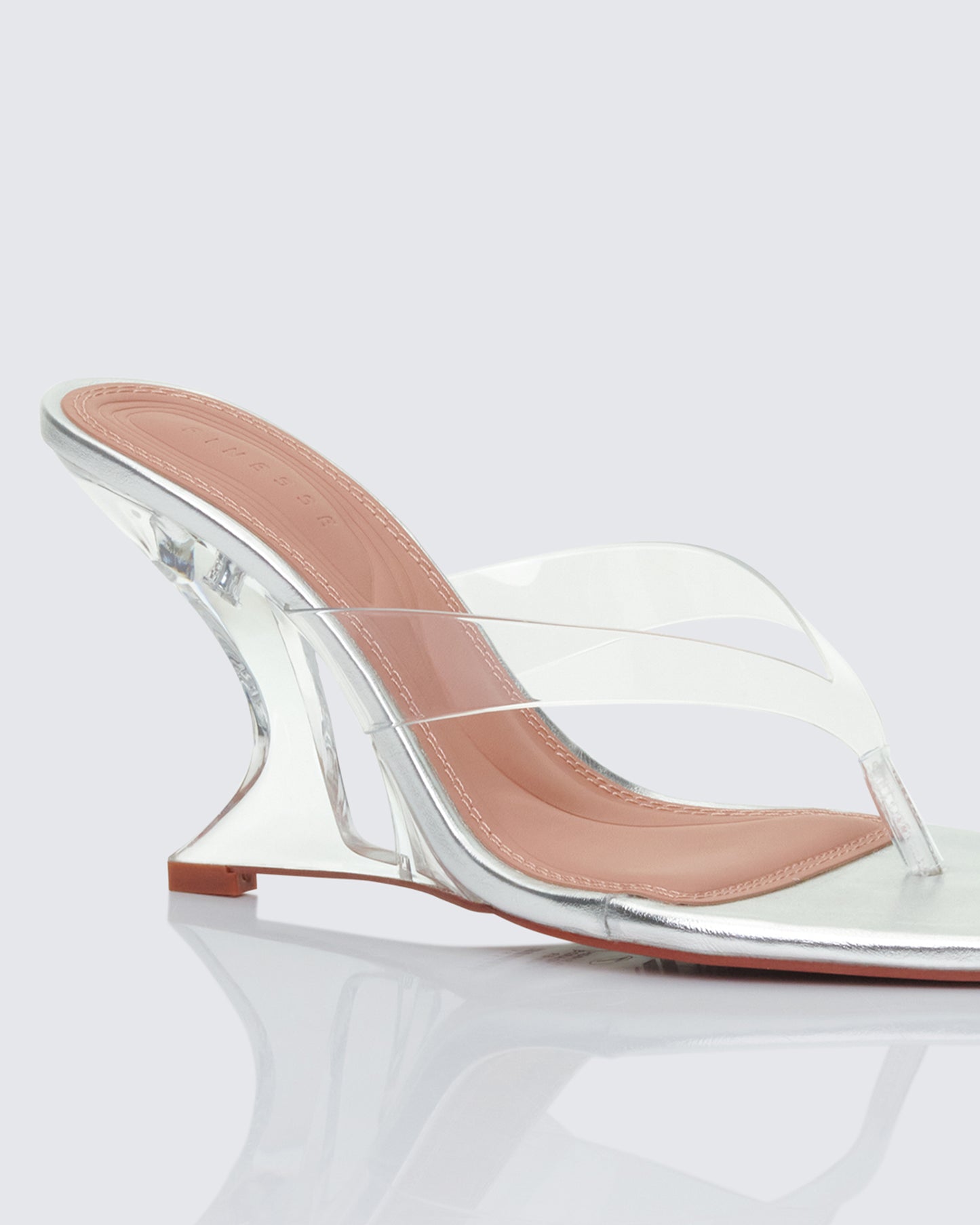 Abigail Silver Perspex Wedge Sandal