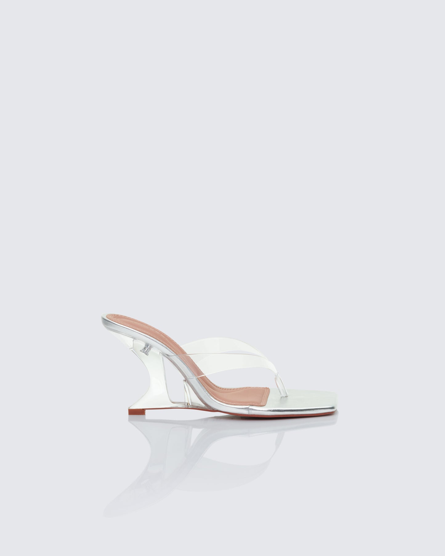 Abigail Silver Perspex Wedge Sandal