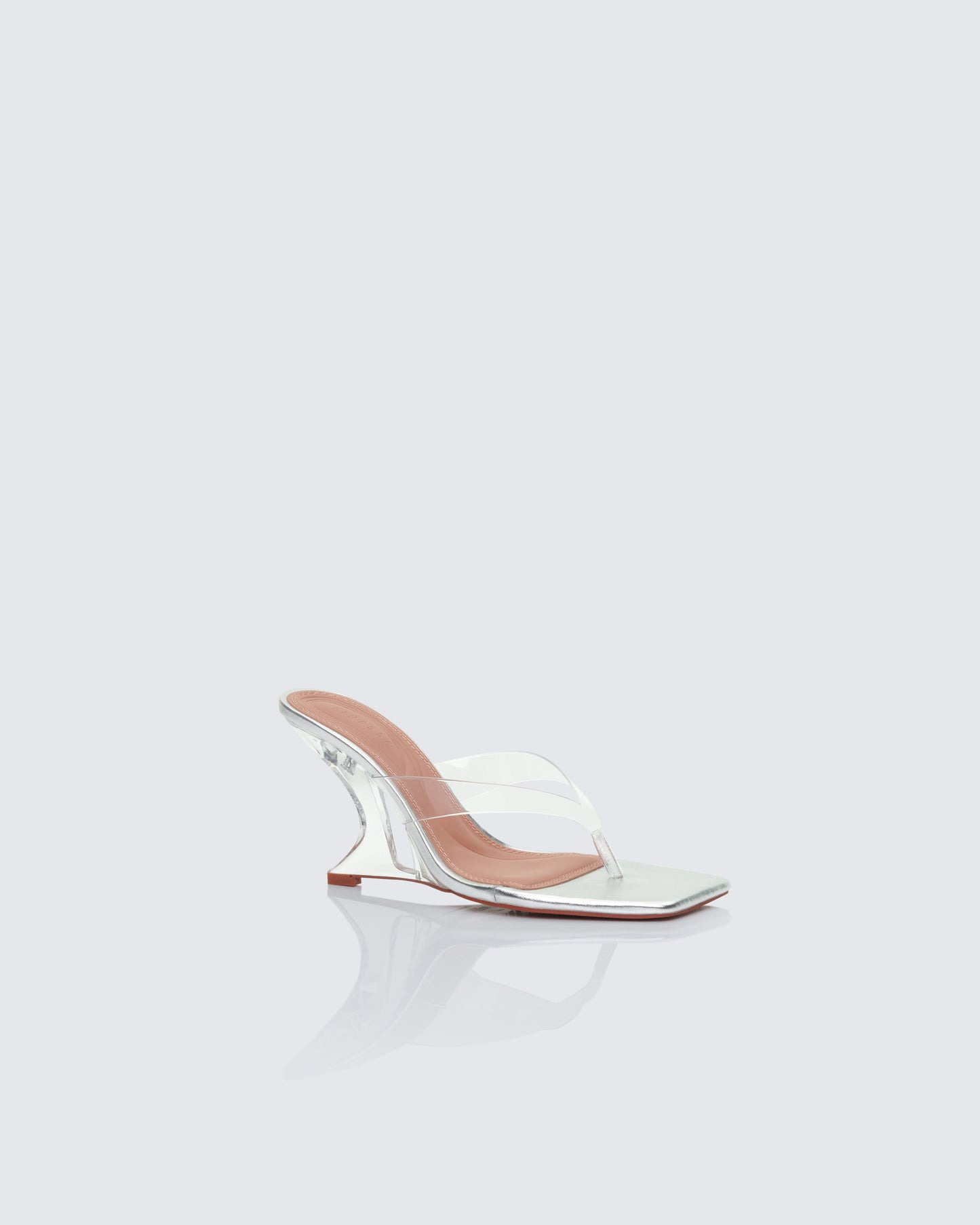 Abigail Silver Perspex Wedge Sandal