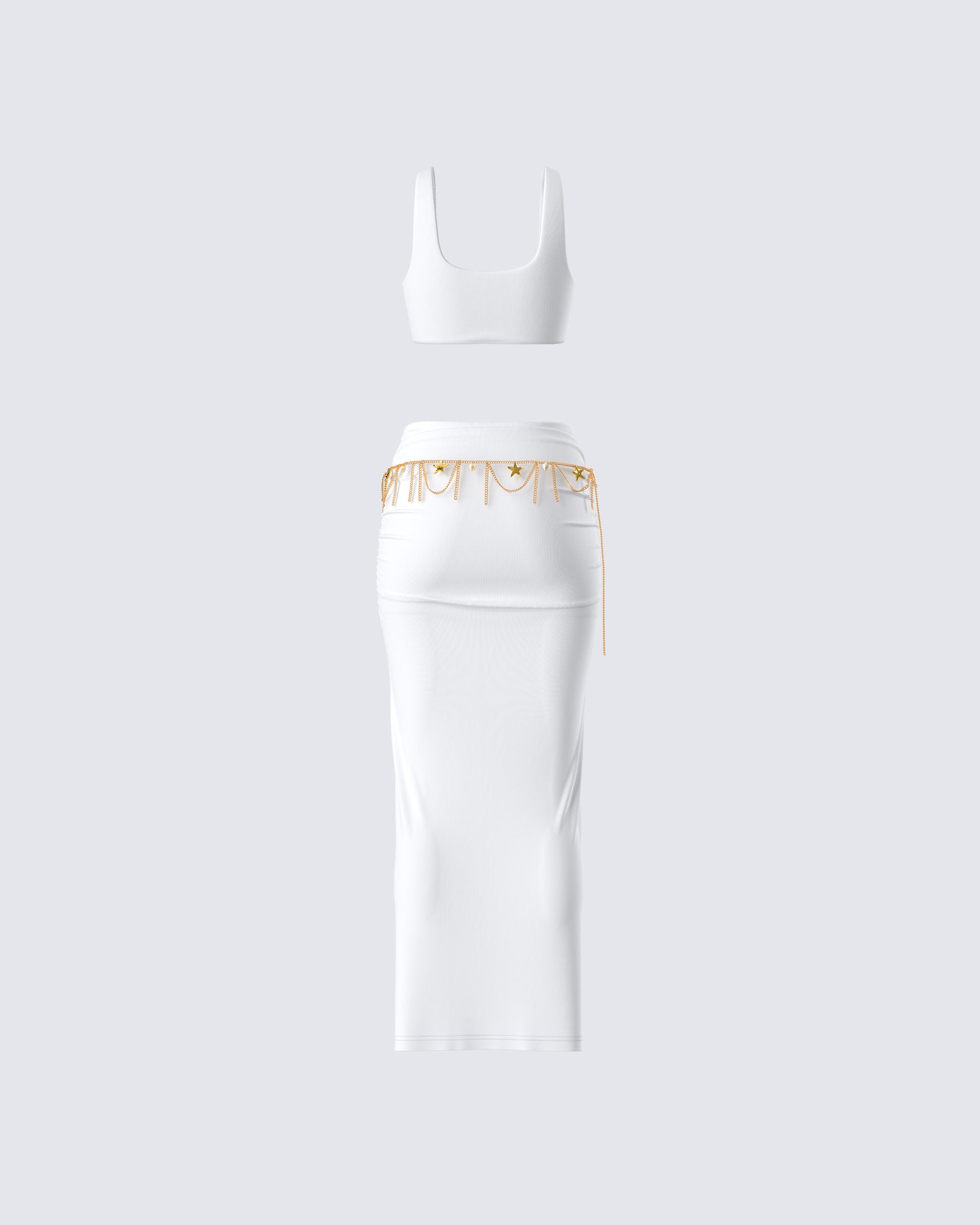 Agnetha White Maxi Set