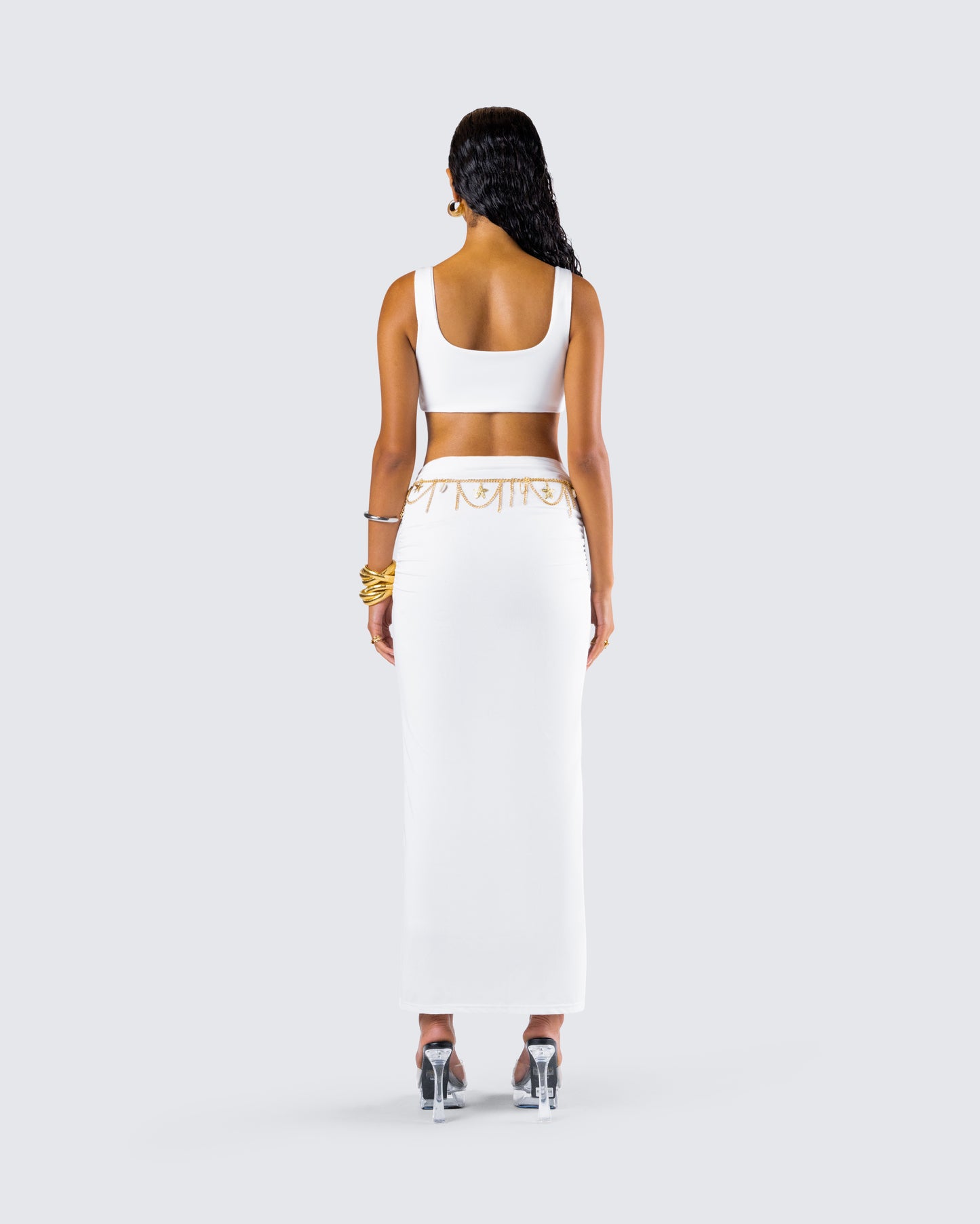 Agnetha White Maxi Set