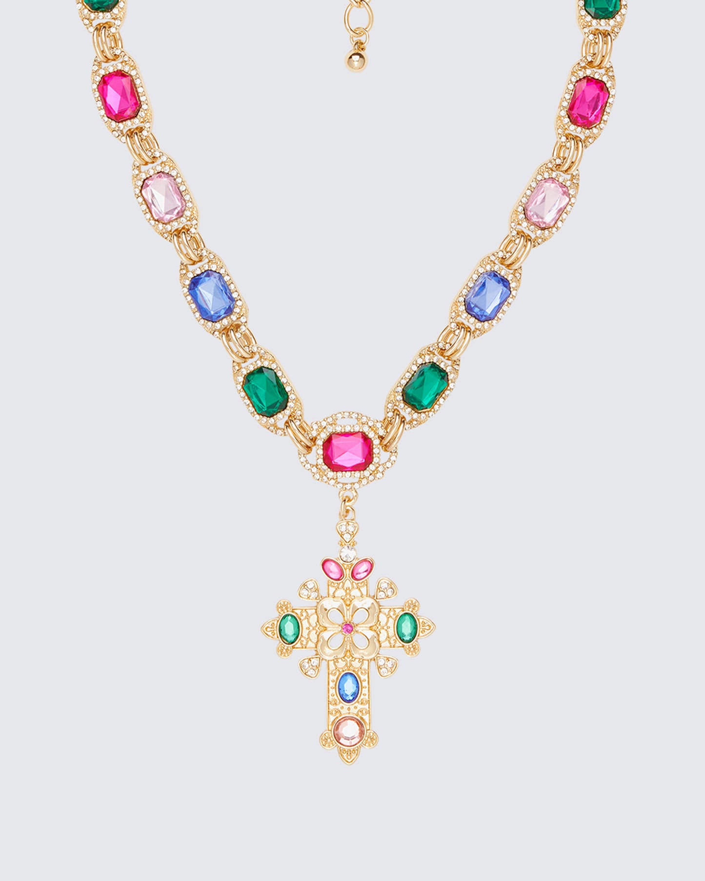 Aislyn Gold Multi Gem Necklace