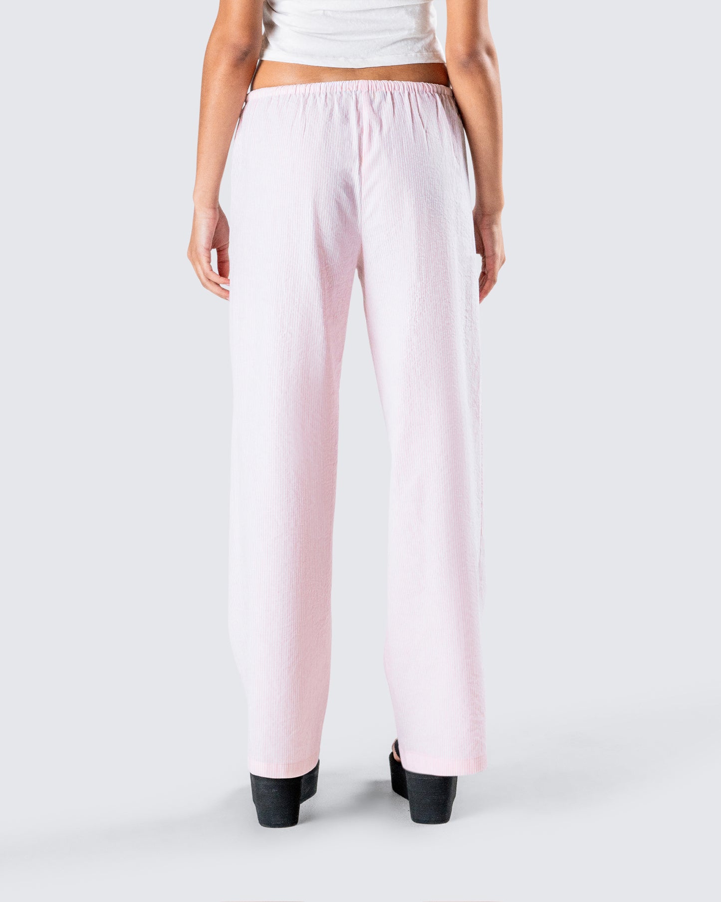 Akia Pink Stripe Drawstring Pant