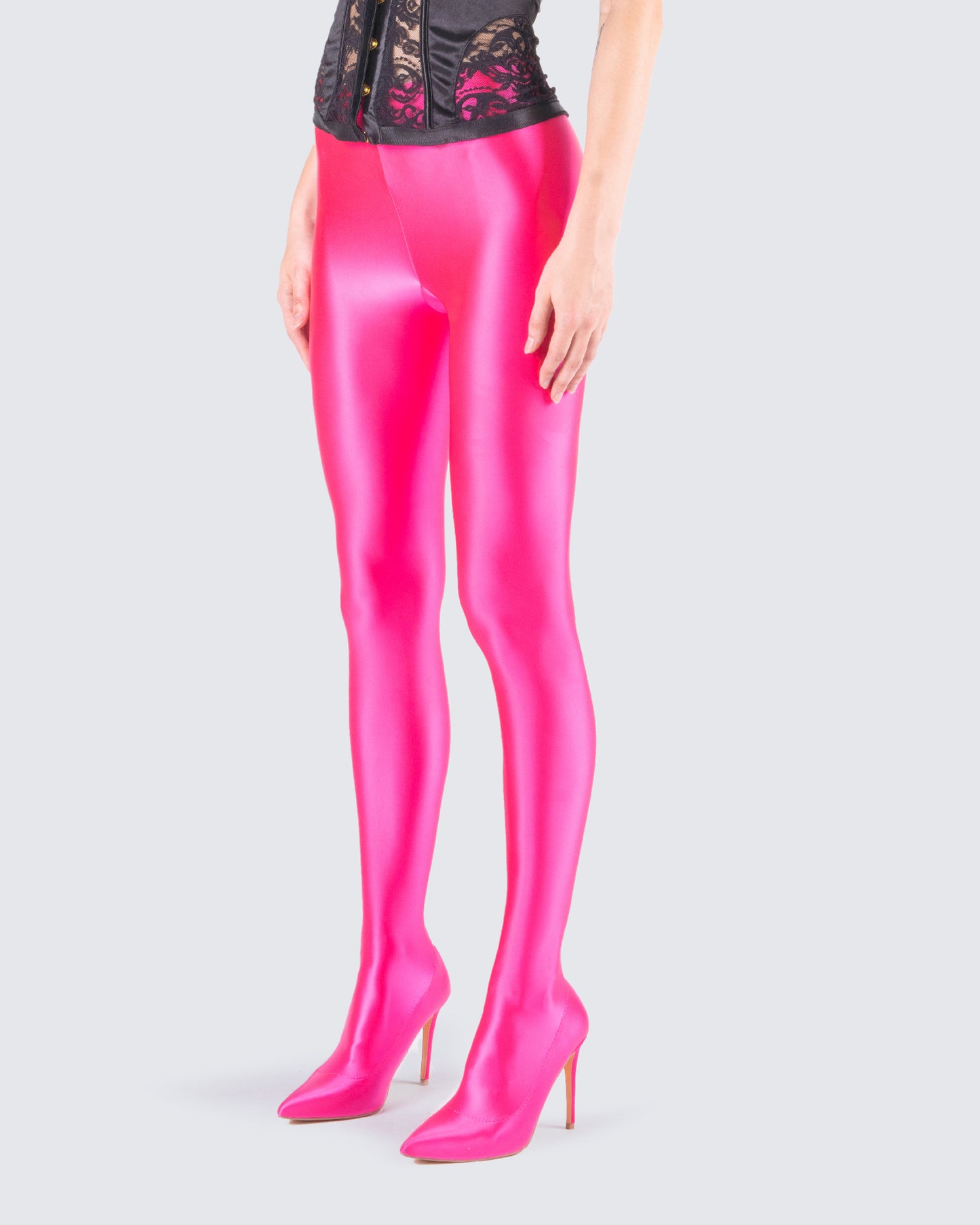 Lux Pink High Heel Leggings