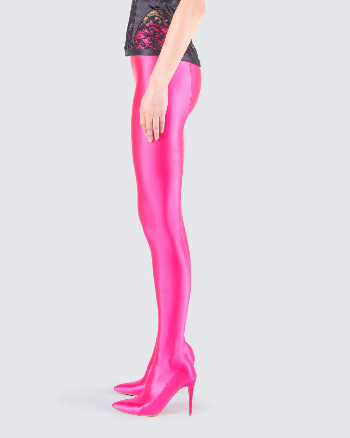 Lux Pink High Heel Leggings