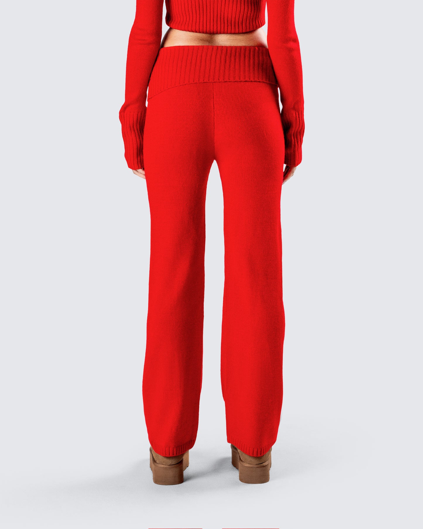 Alyssa Red Knit Pant