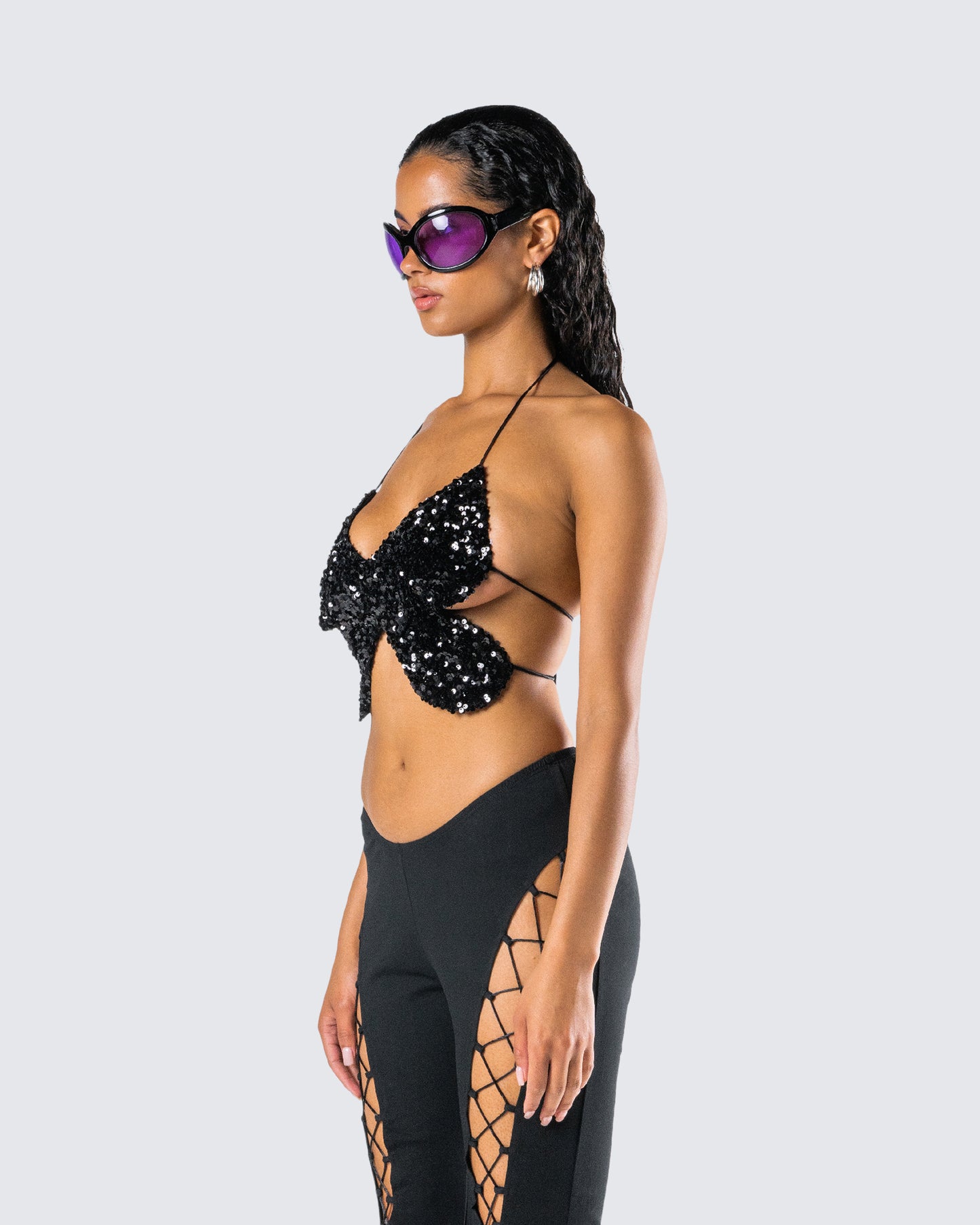 Amelie Black Butterfly Top