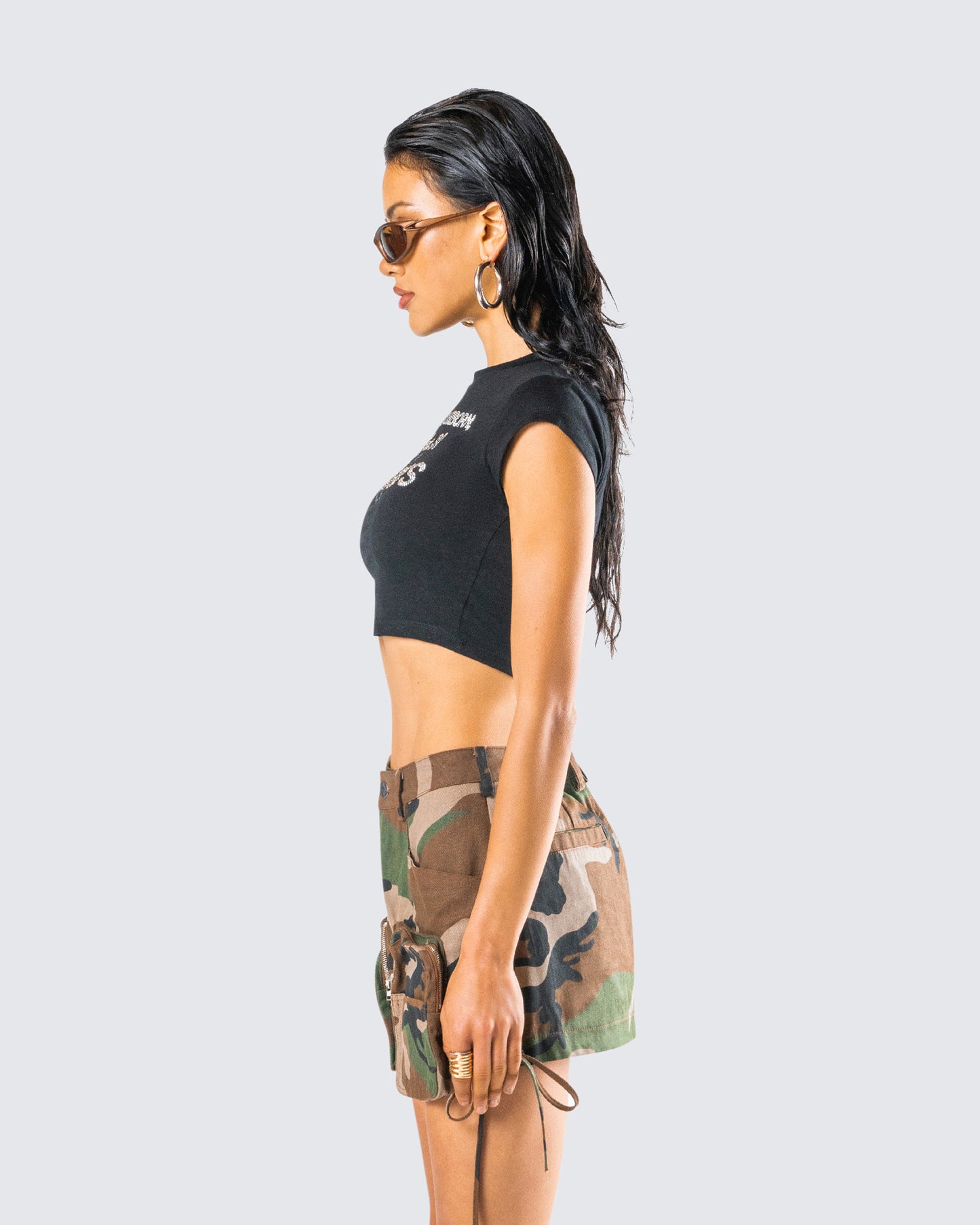Amity Black Taurus Graphic Top