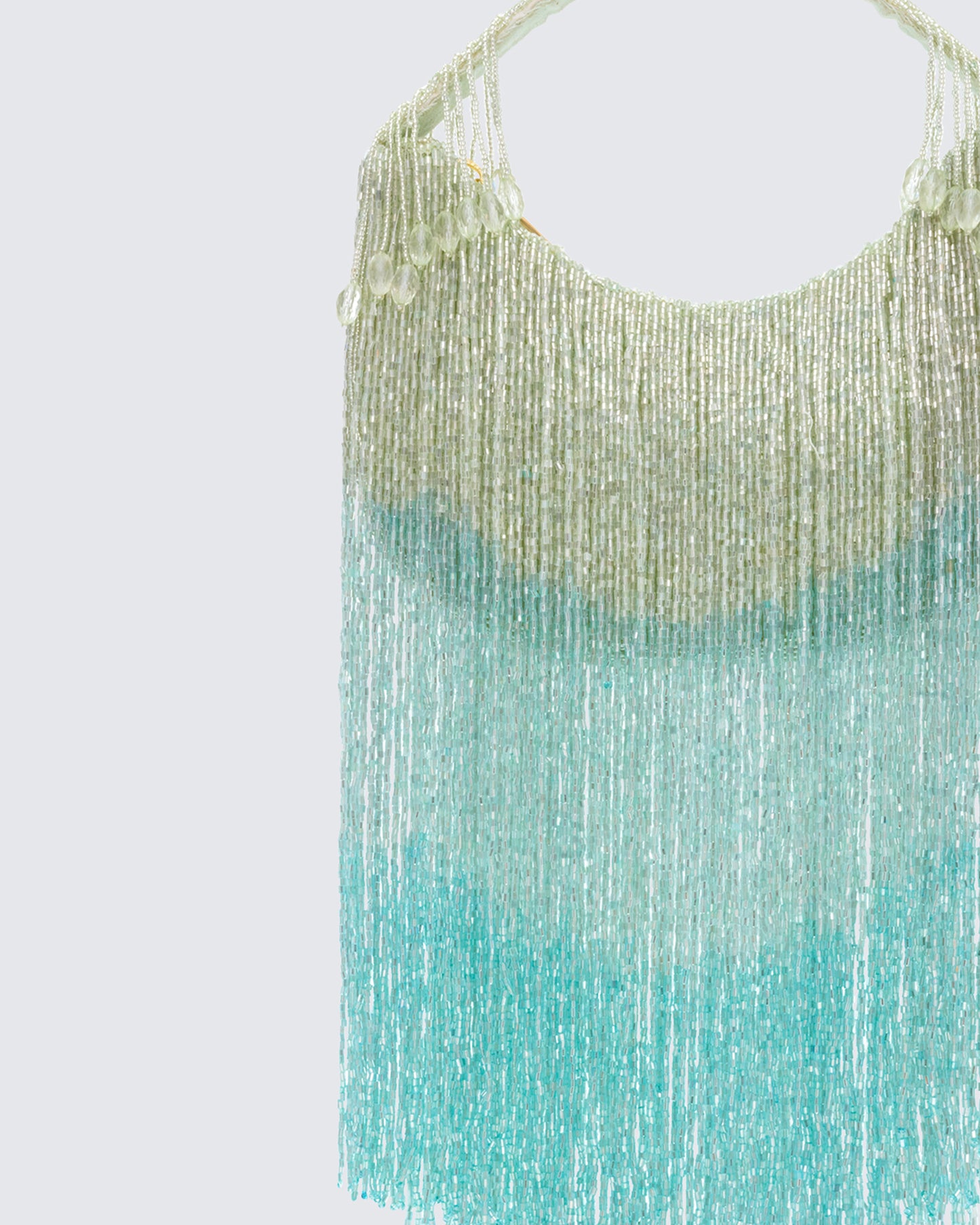 Angelle Ocean Ombre Embellished Fringe Bag - close up detail