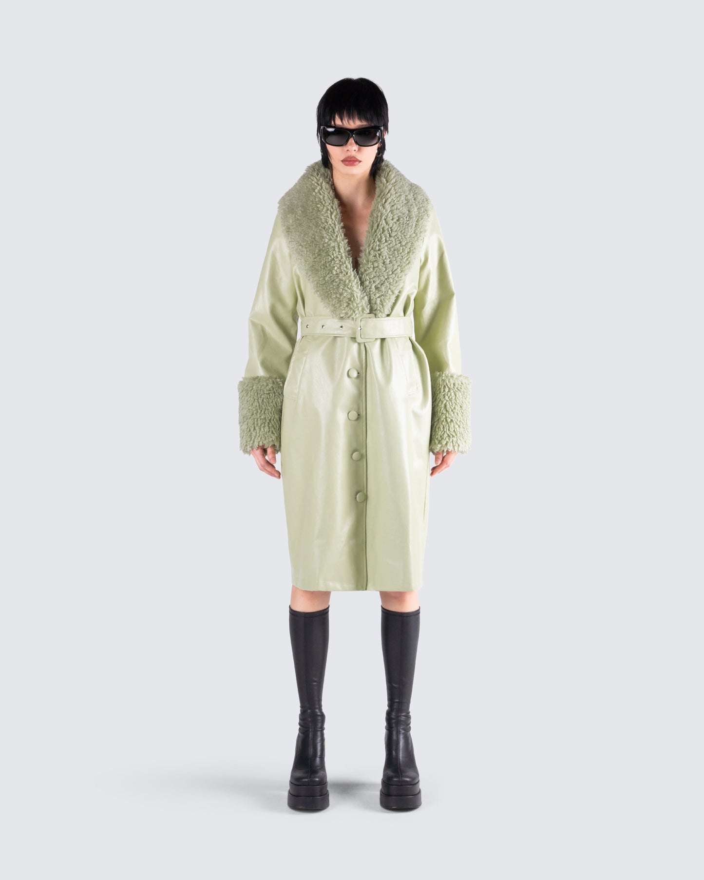 Anna Sage Vegan Leather Coat