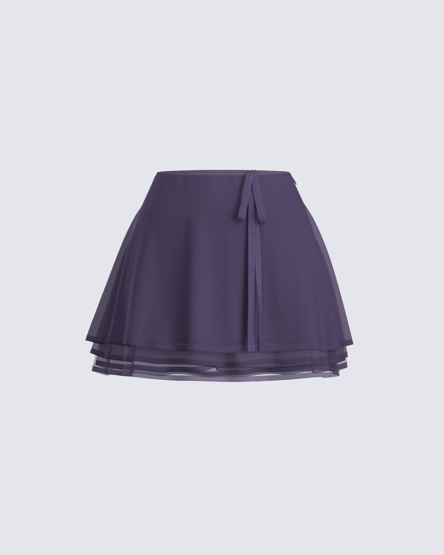 Arpana Charcoal Layered Mini Skirt product front
