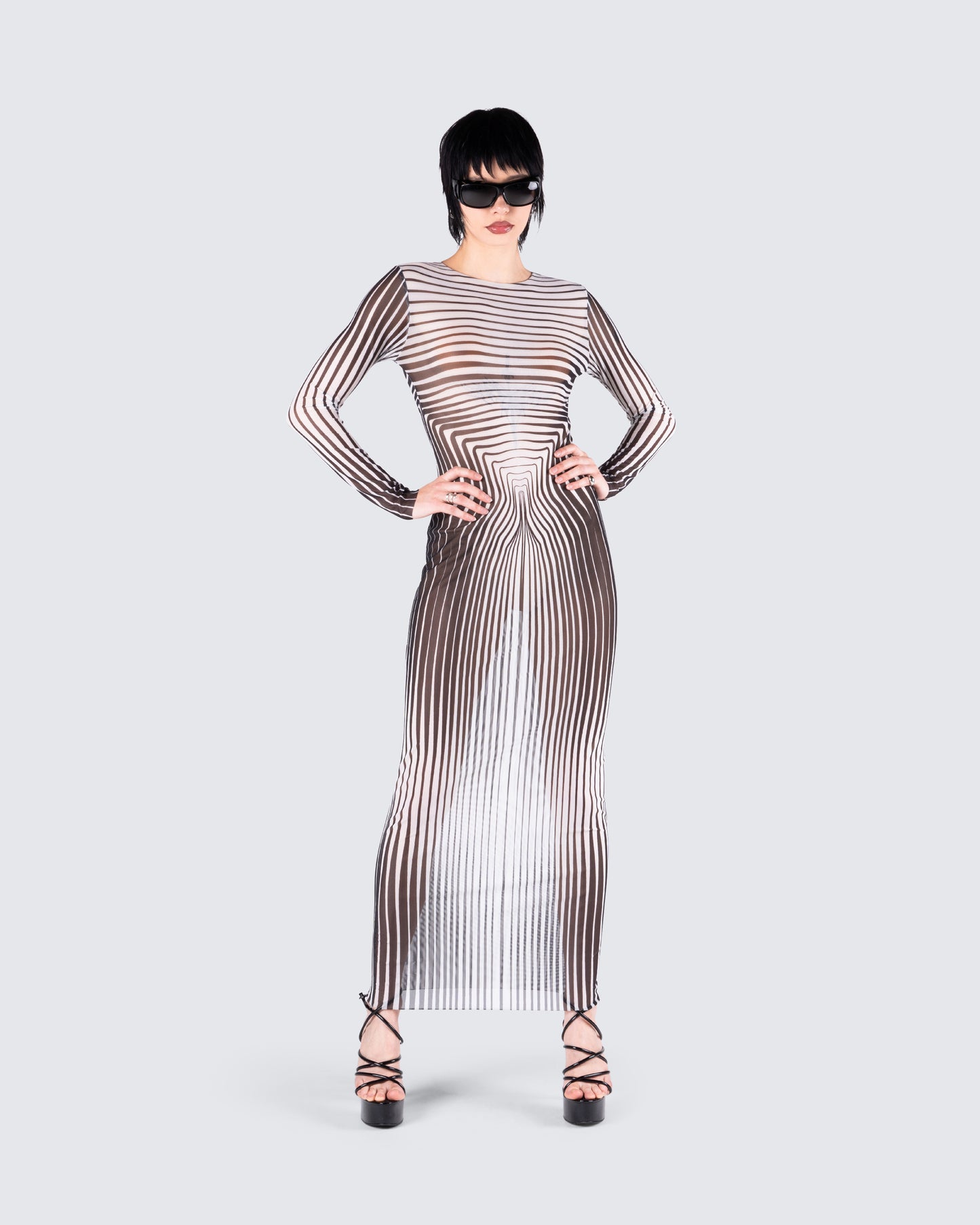 Artina Multi Illusion Print Dress