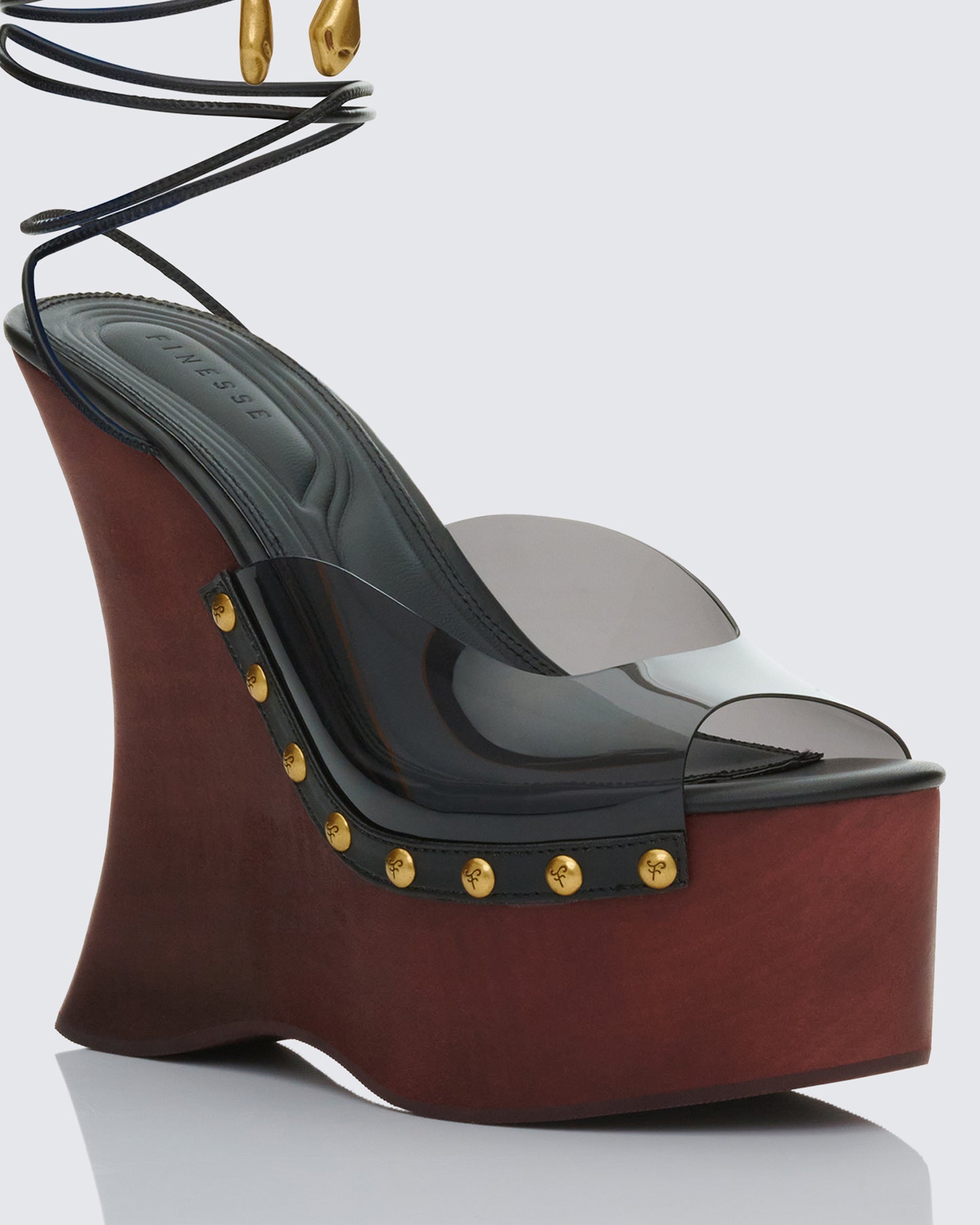 Arwa Black Perspex Wedges