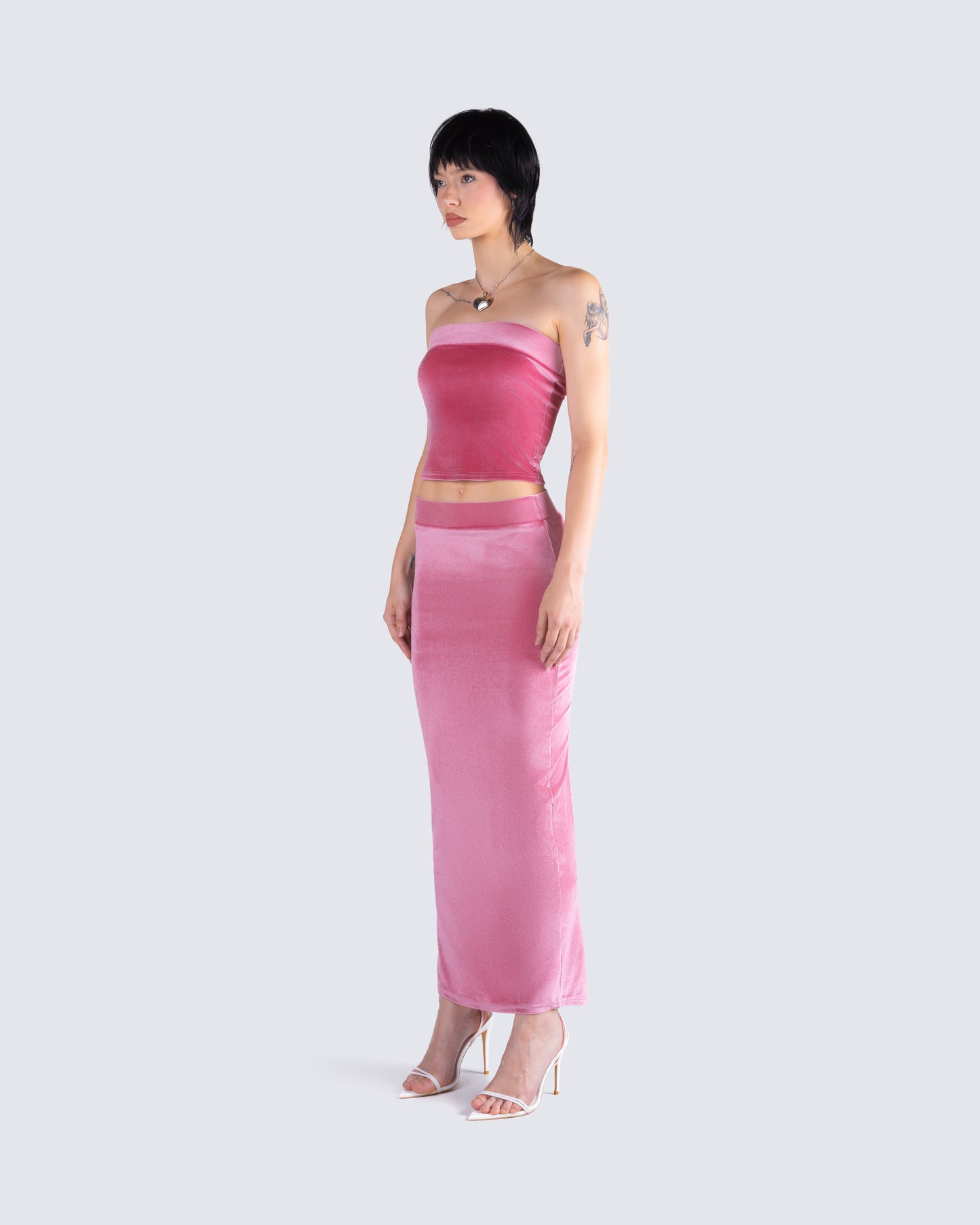Ayla Pink Velvet Set