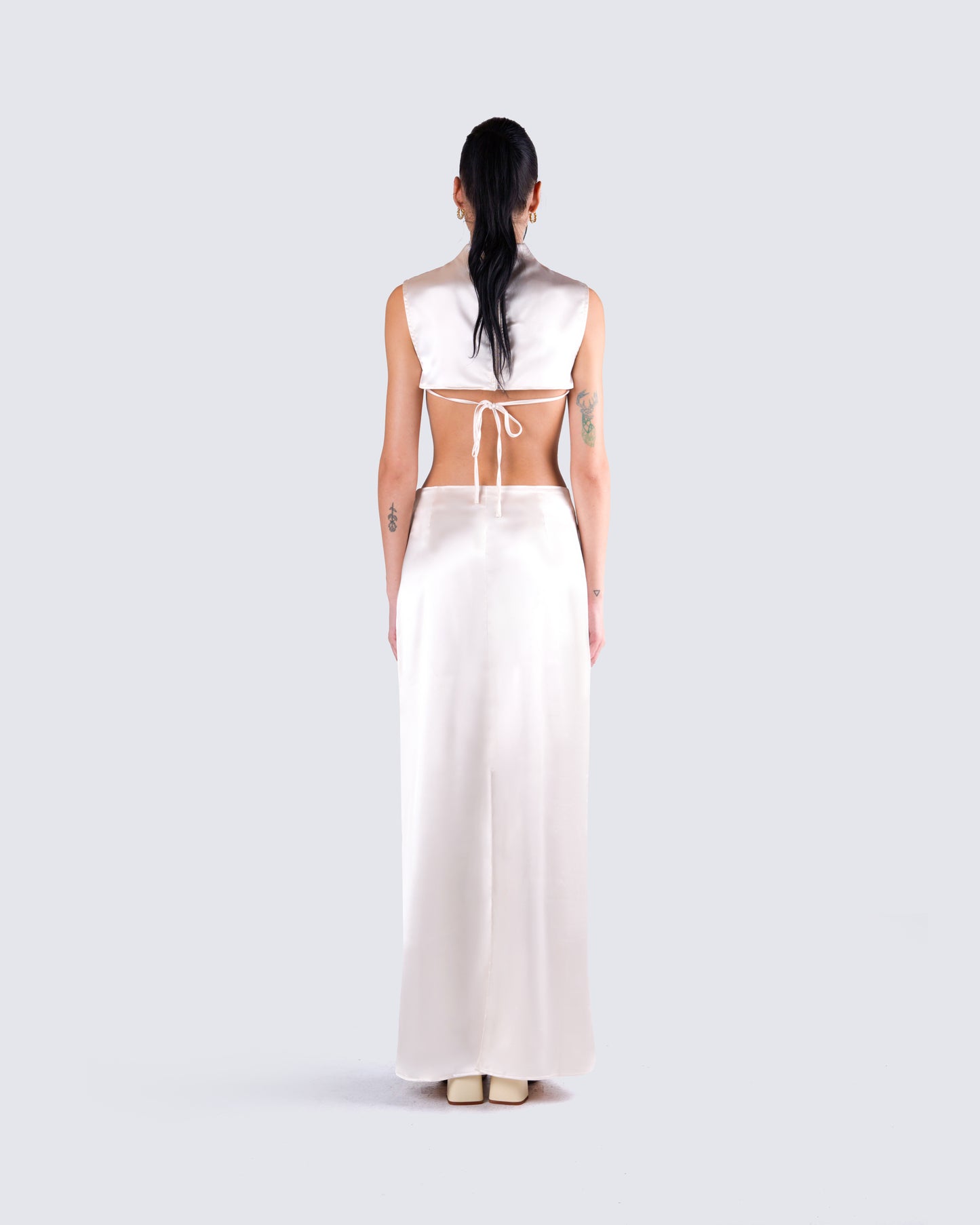 Amal Cream Maxi Skirt