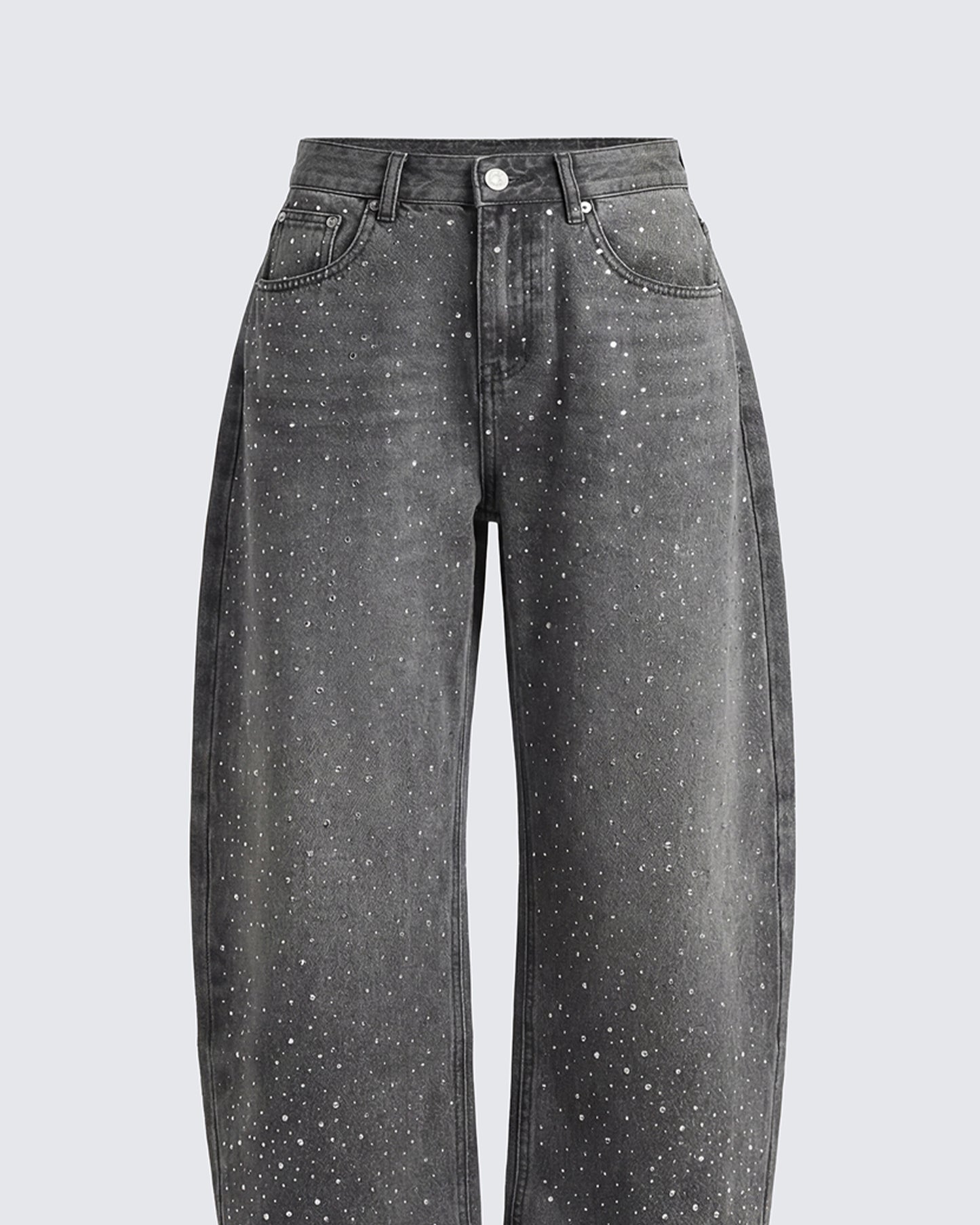 Amaya Grey Embellished Denim Jean