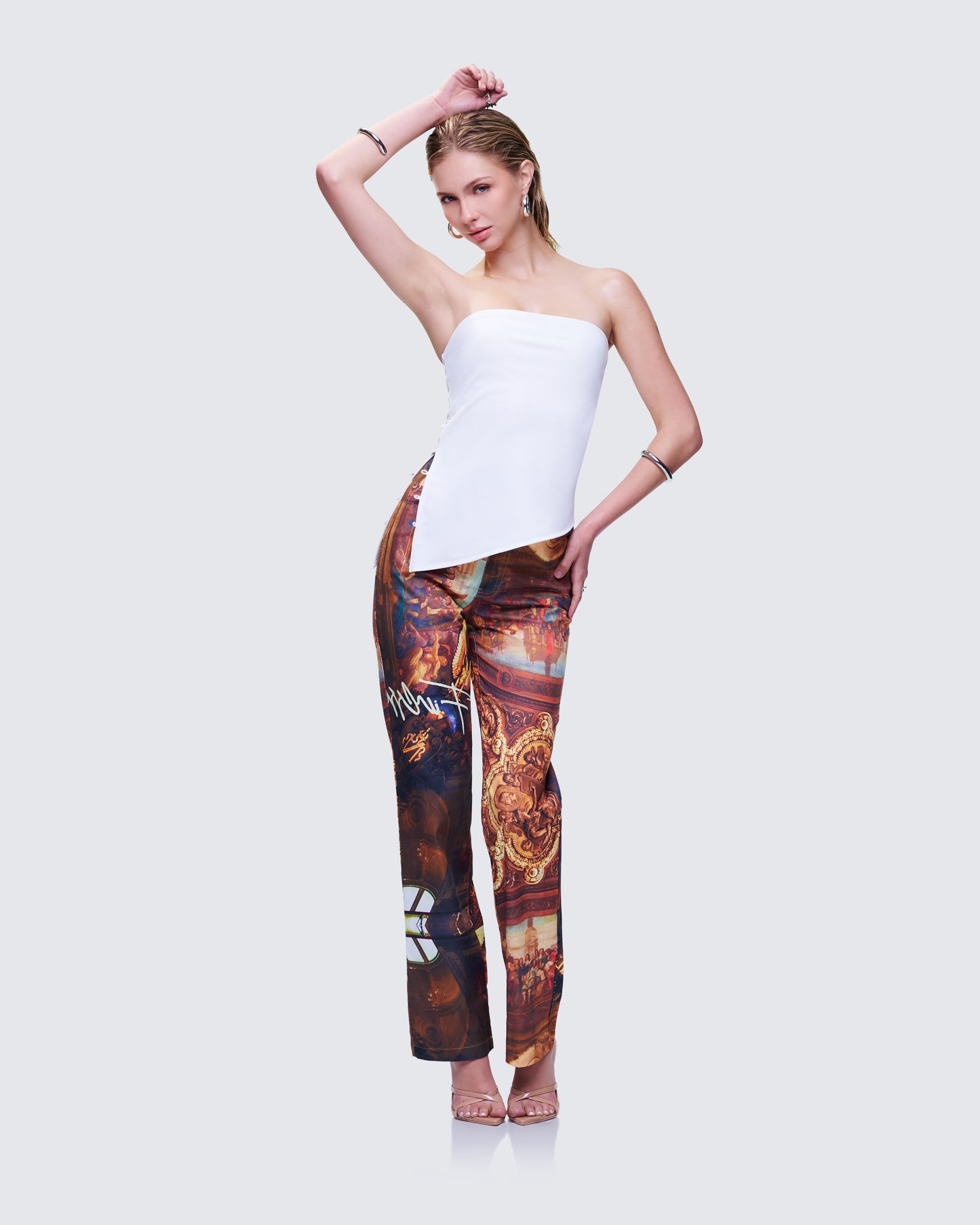 Bessie Ivory Asymmetrical Top