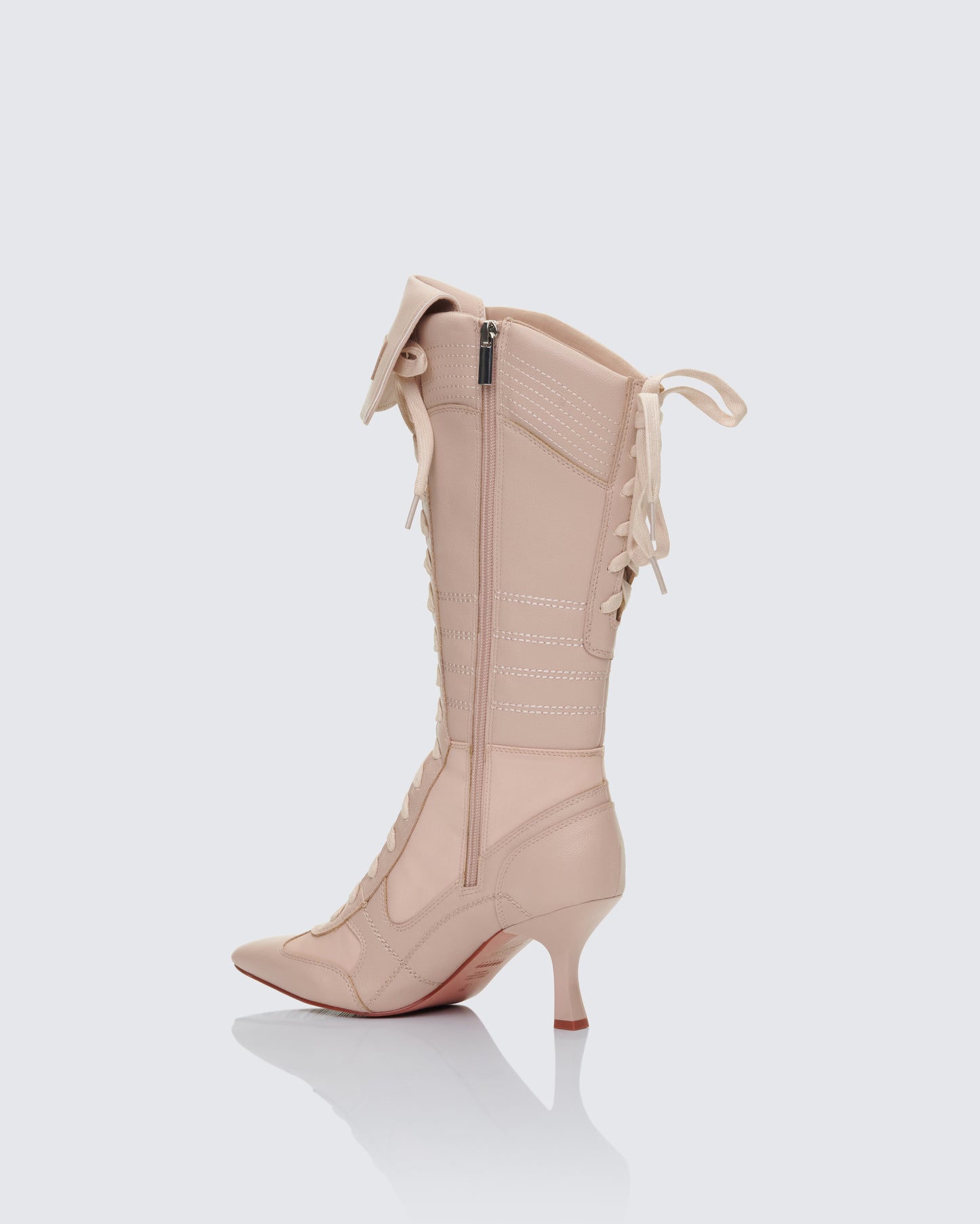 Blaze Blush Knee High Pointed Boxing Heeled Boot