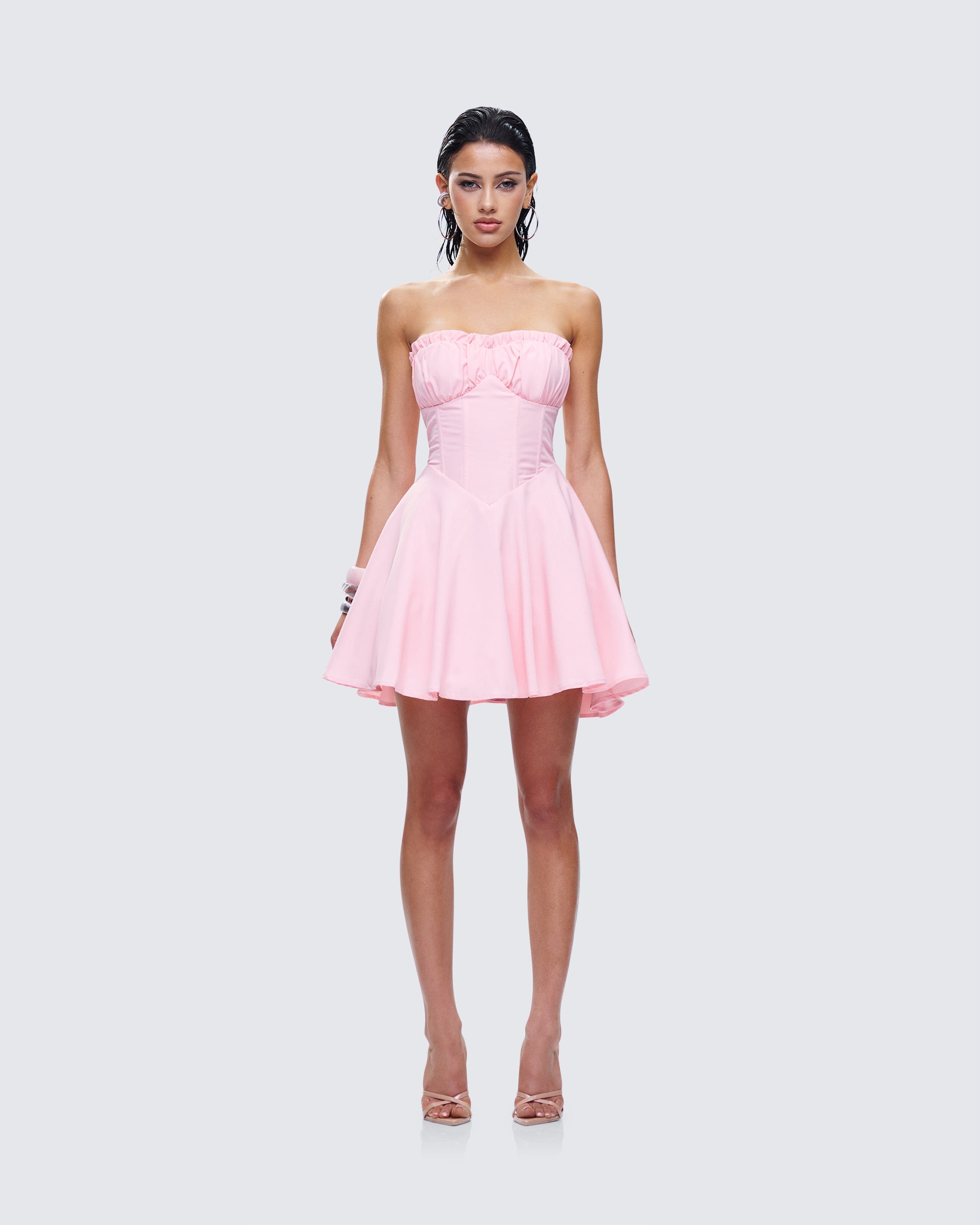 Bonnie Pink Mini Dress model front