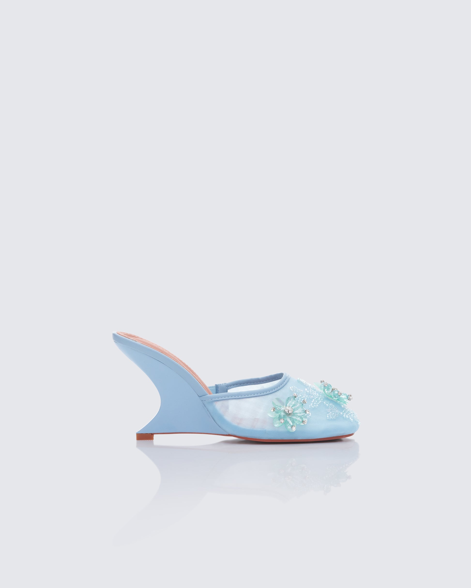 Women's blue mesh sandals – FINESSE