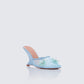 Women's blue mesh sandals front view – FINESSE