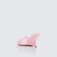 Women's pink mesh sandals styled on model – FINESSE