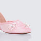 Women's pink mesh sandals close-up detail – FINESSE