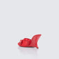 Women's red mesh sandals styled on model – FINESSE