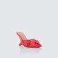 Women's red mesh sandals front view – FINESSE