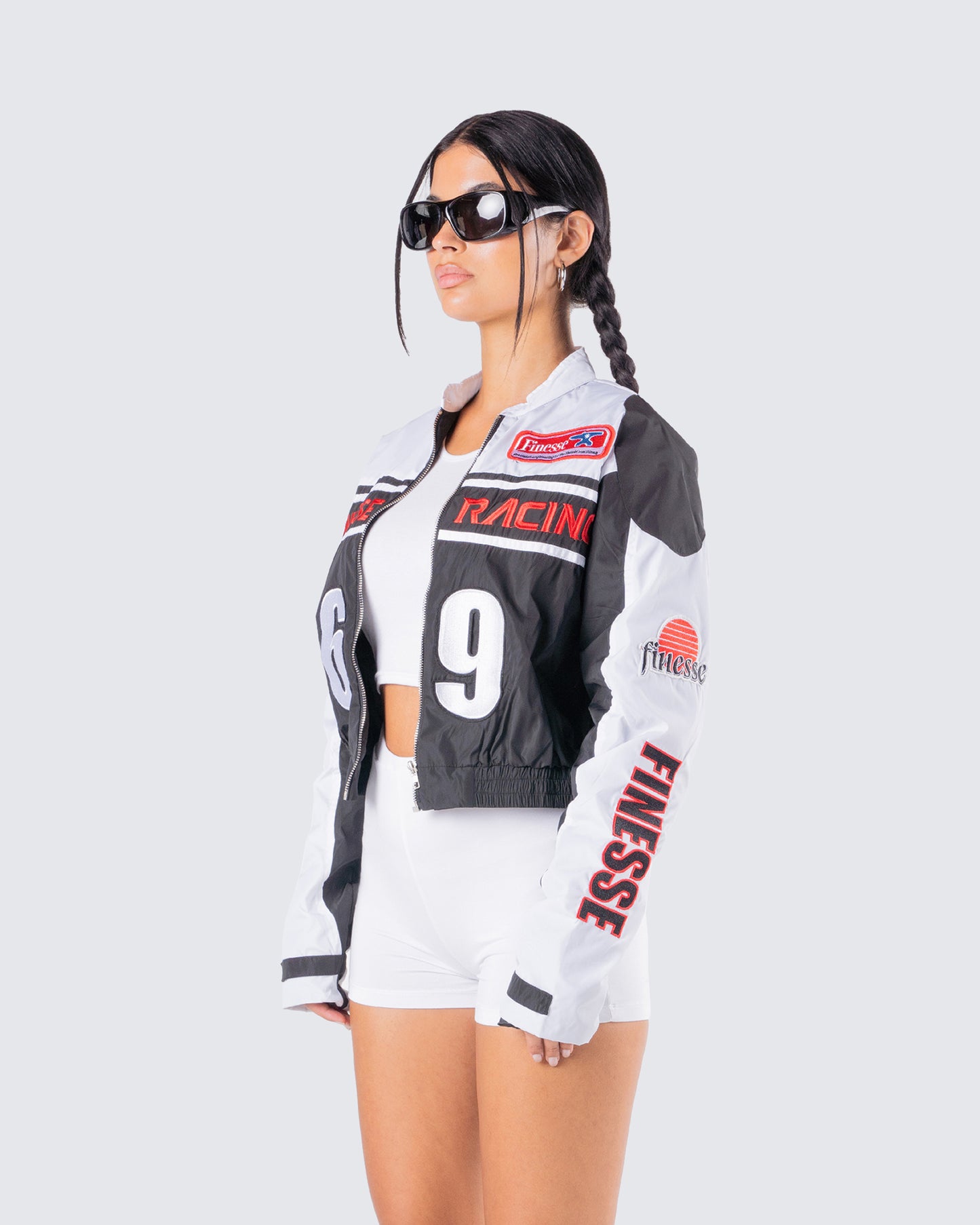 Brent Patchwork Moto Racing Jacket