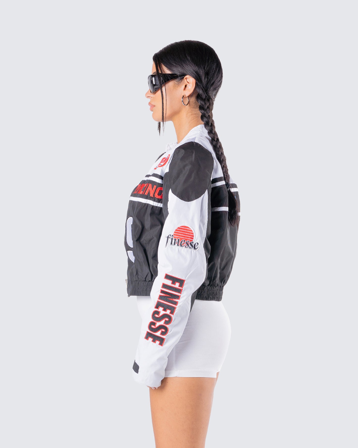 Brent Patchwork Moto Racing Jacket