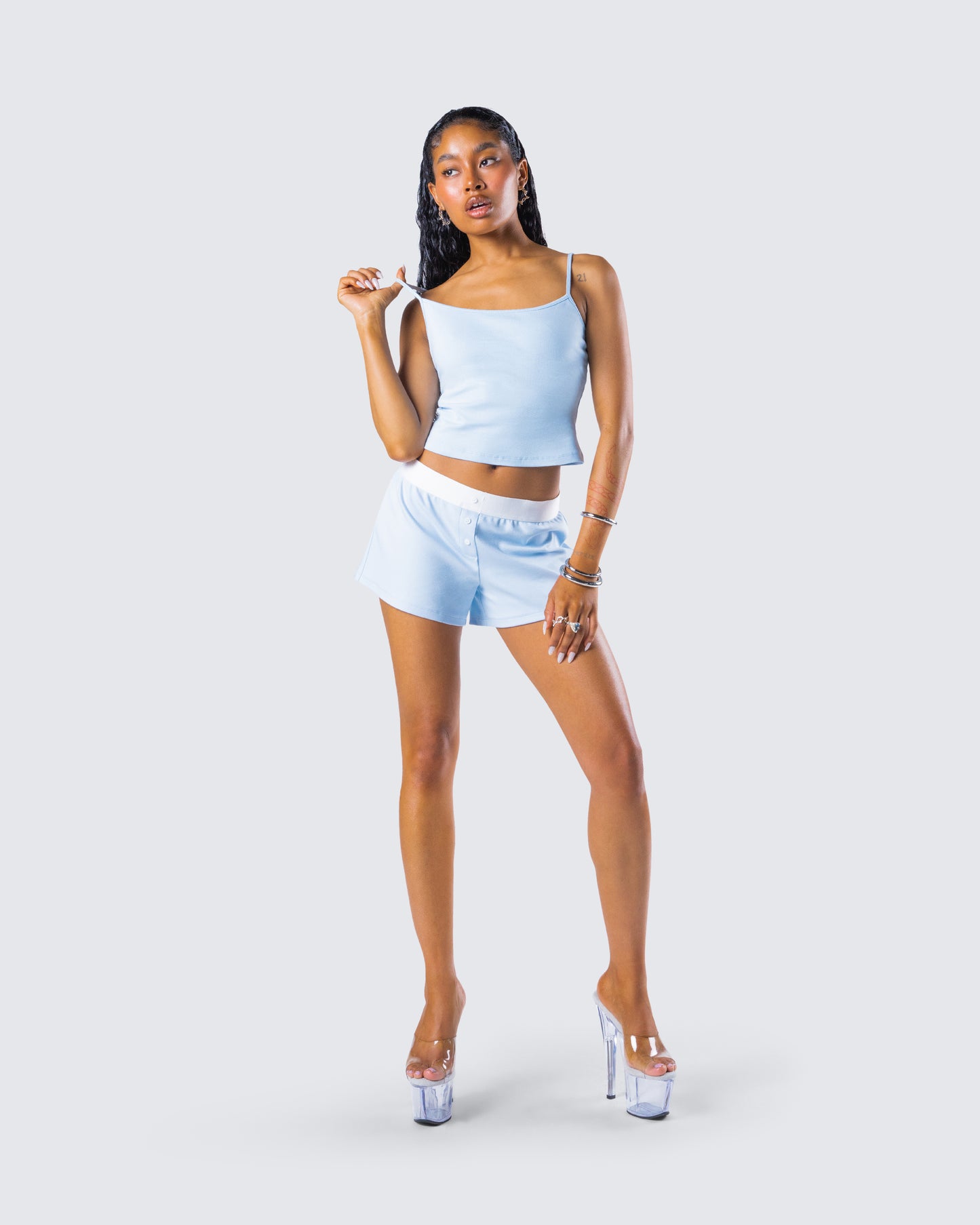 Bri Blue Cami Tank Top
