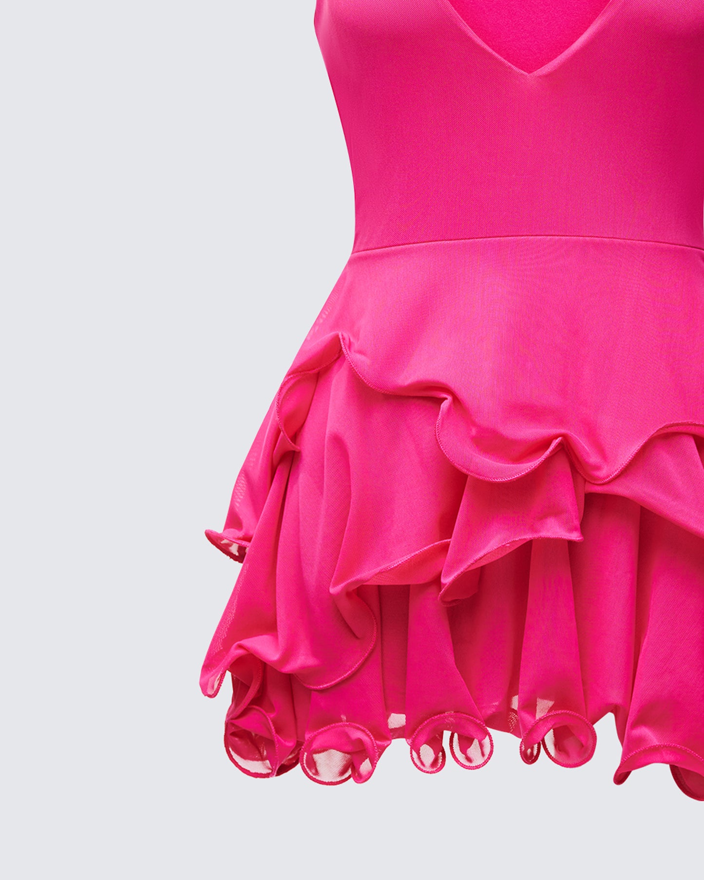 Bria Pink Wire Hem Mini Dress