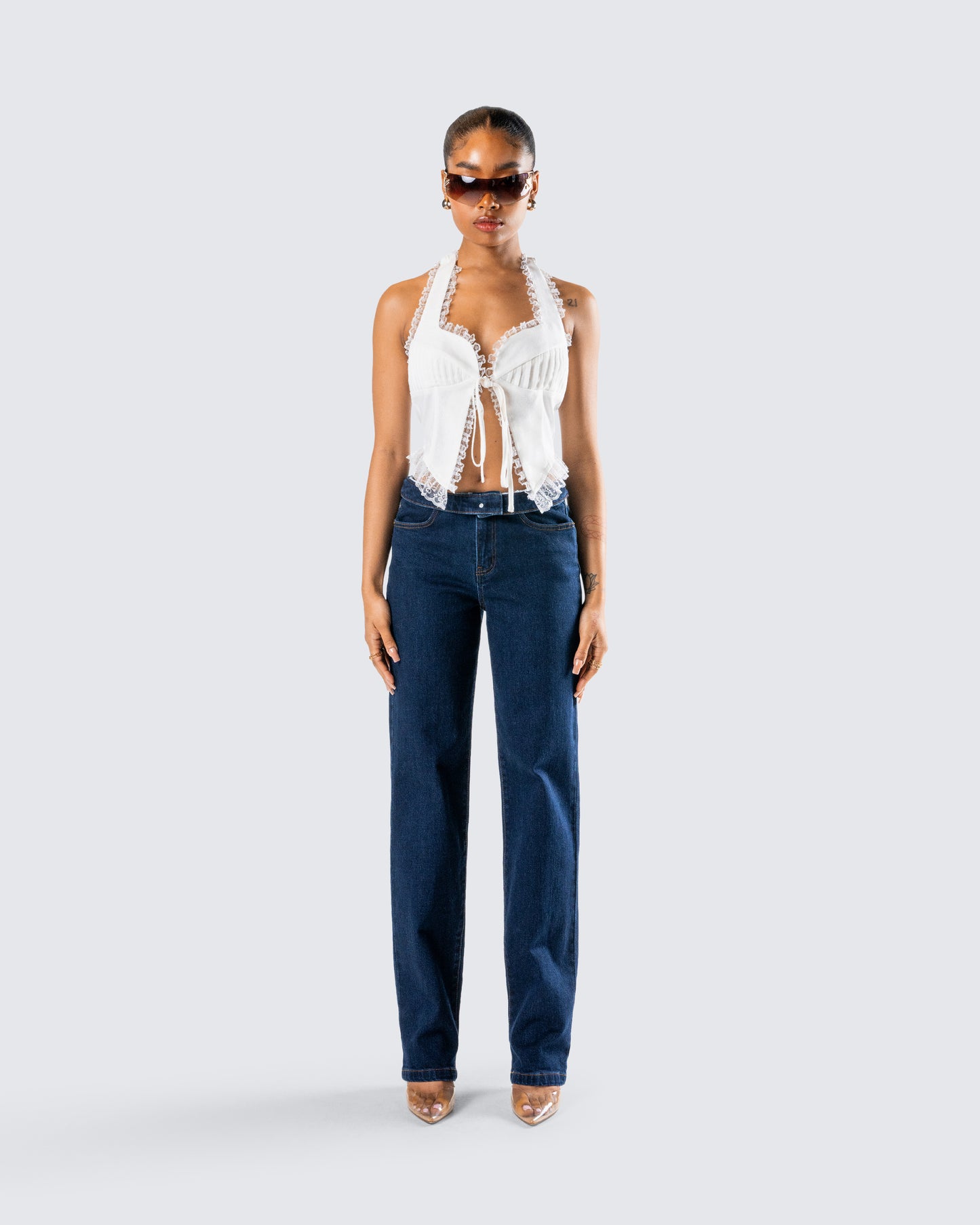 Briar Denim Set model front