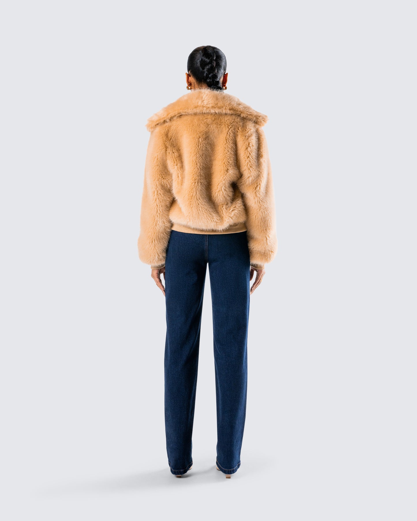 Briar Tan Faux Fur Bomber Jacket