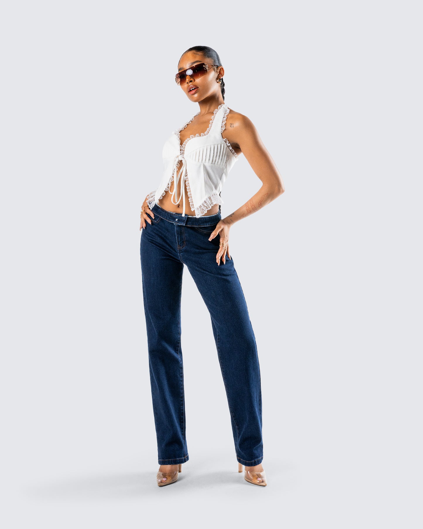 Briar Blue Low Waist Denim Pant