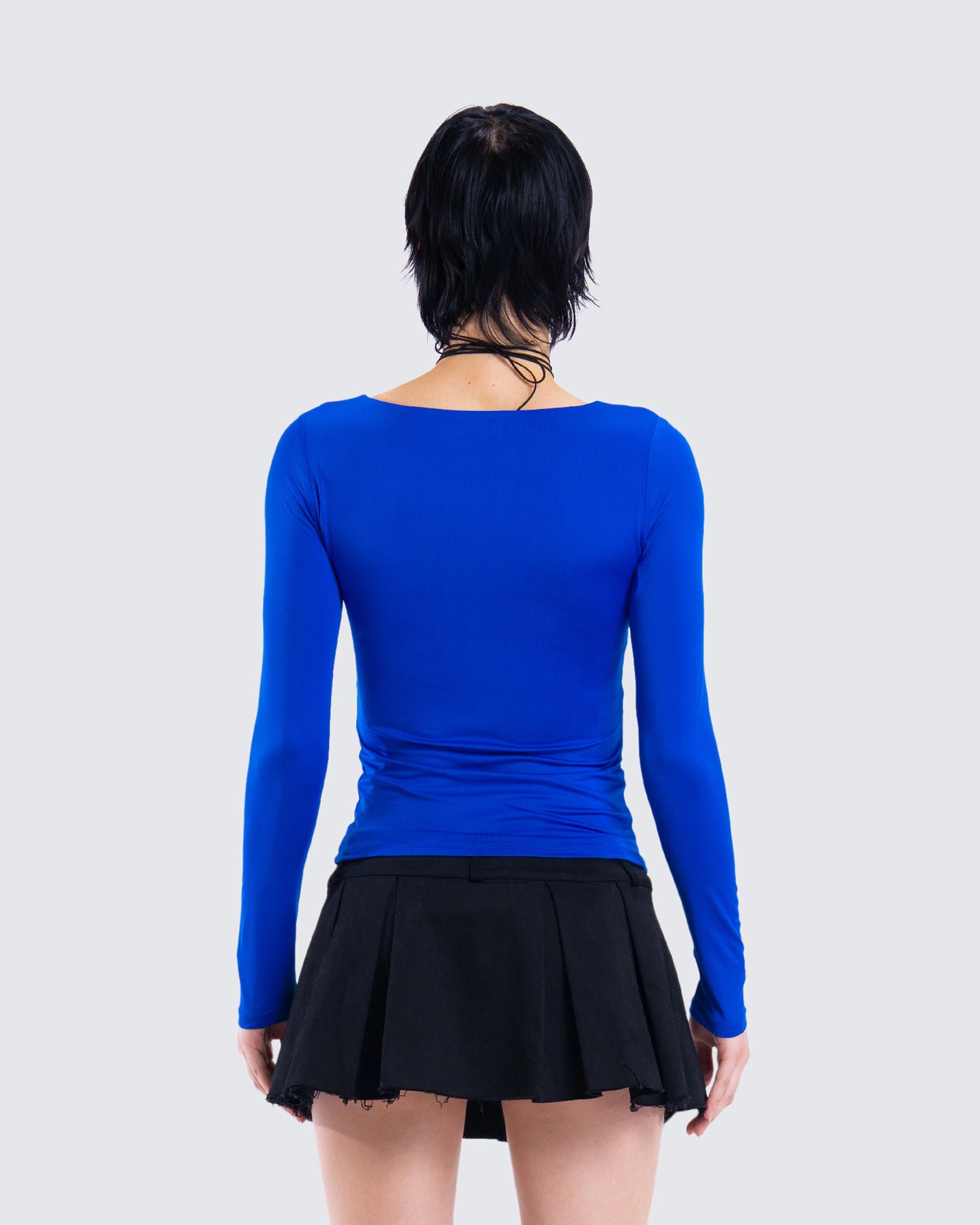 Brynee Blue Long Sleeve Top