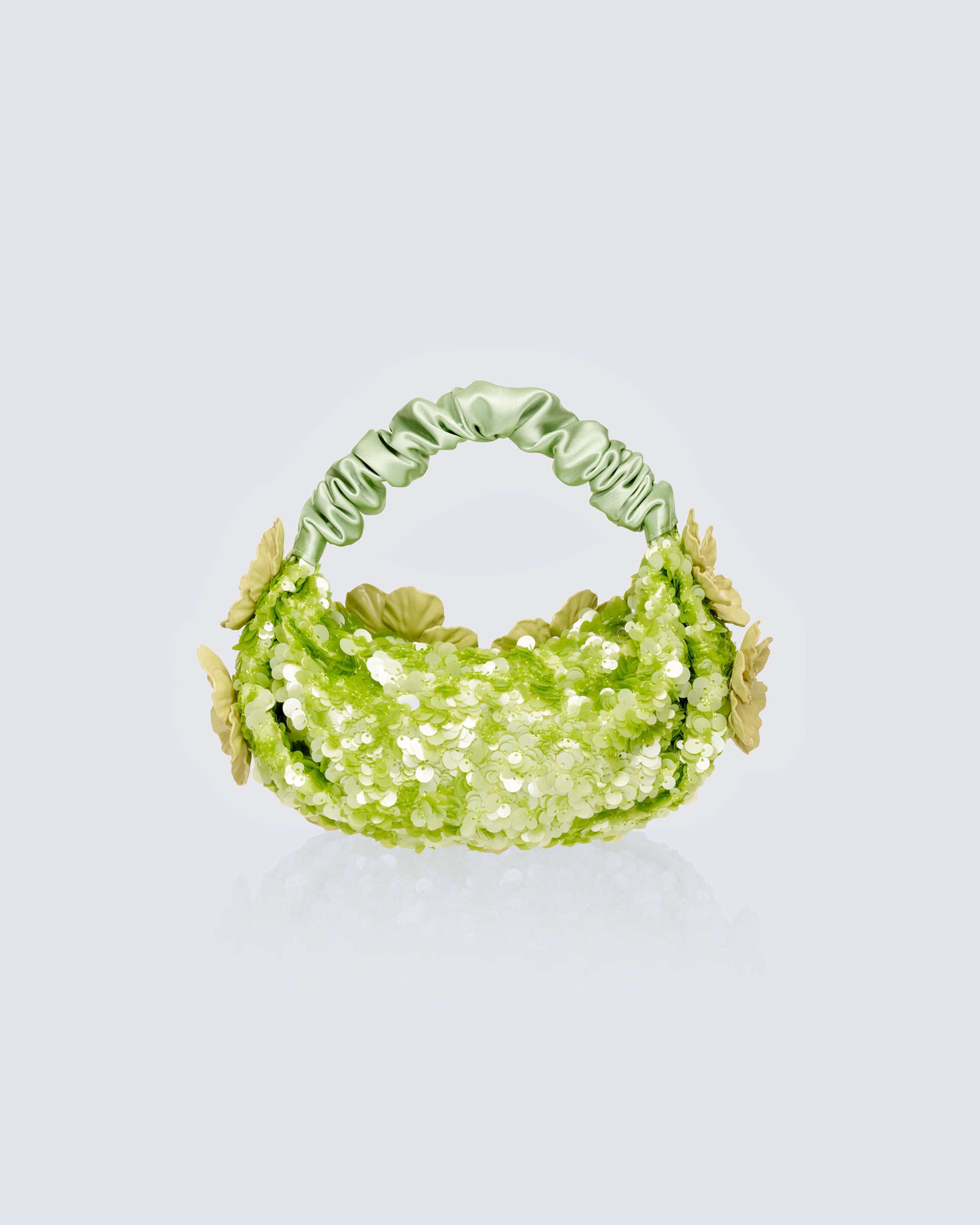 Green shoulder bag front view – FINESSE
