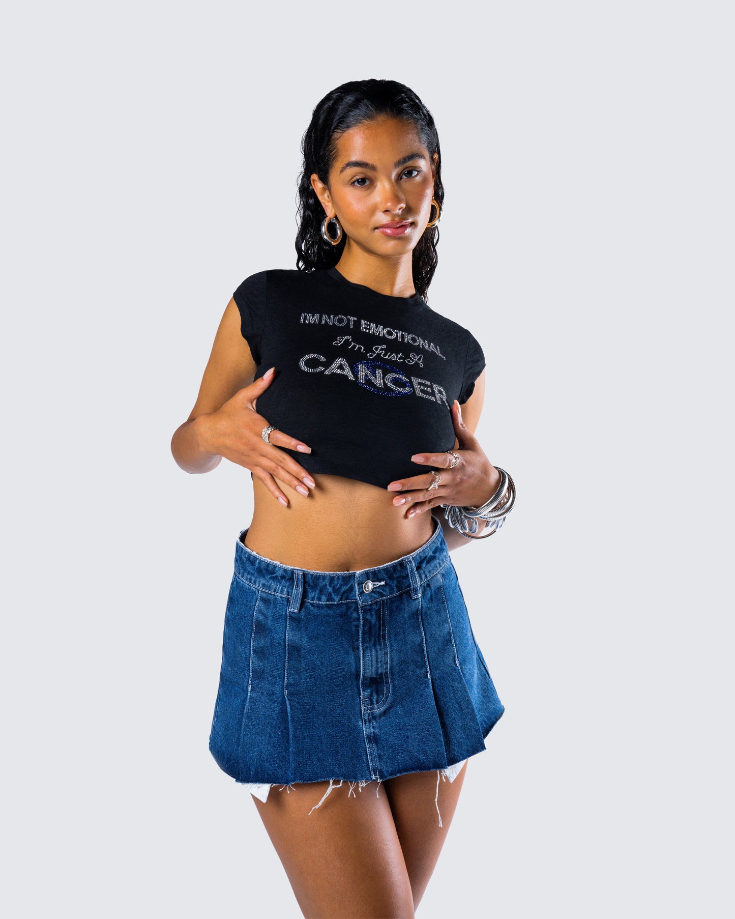 Cambria Black Cancer Graphic Top