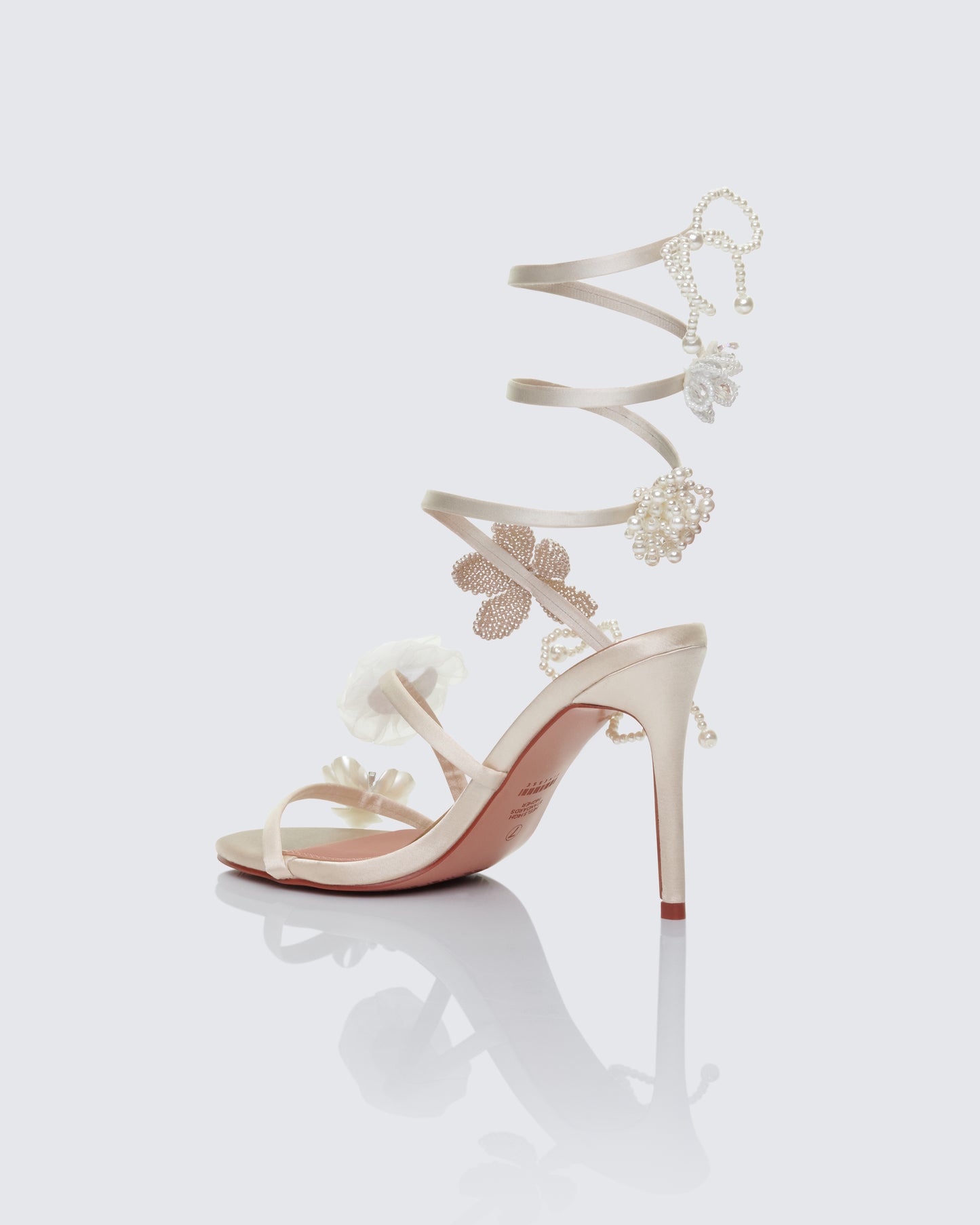 Celeste Ivory Pearl Spiral Sandal