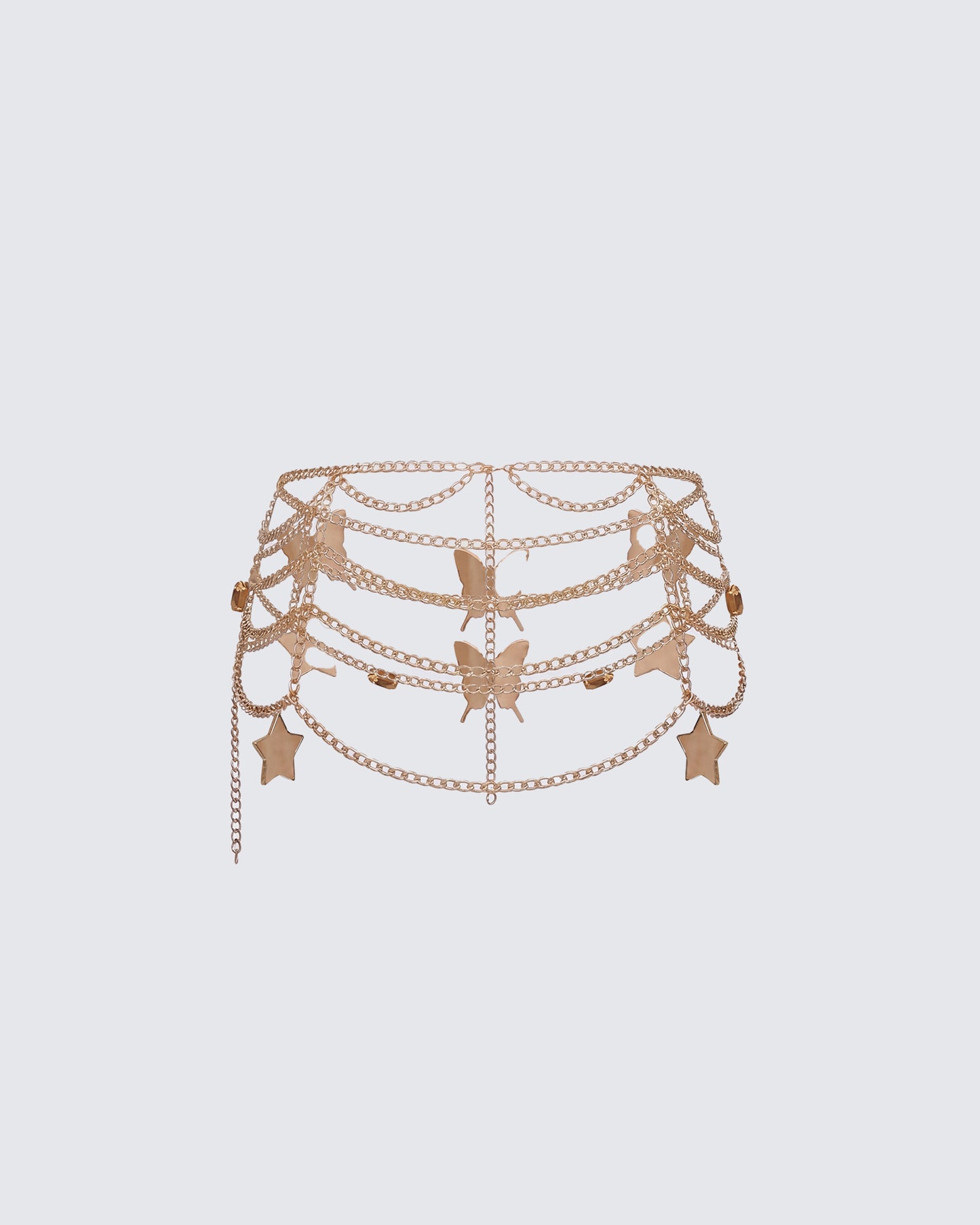 Chara Gold Tone Butterfly Chain Skirt