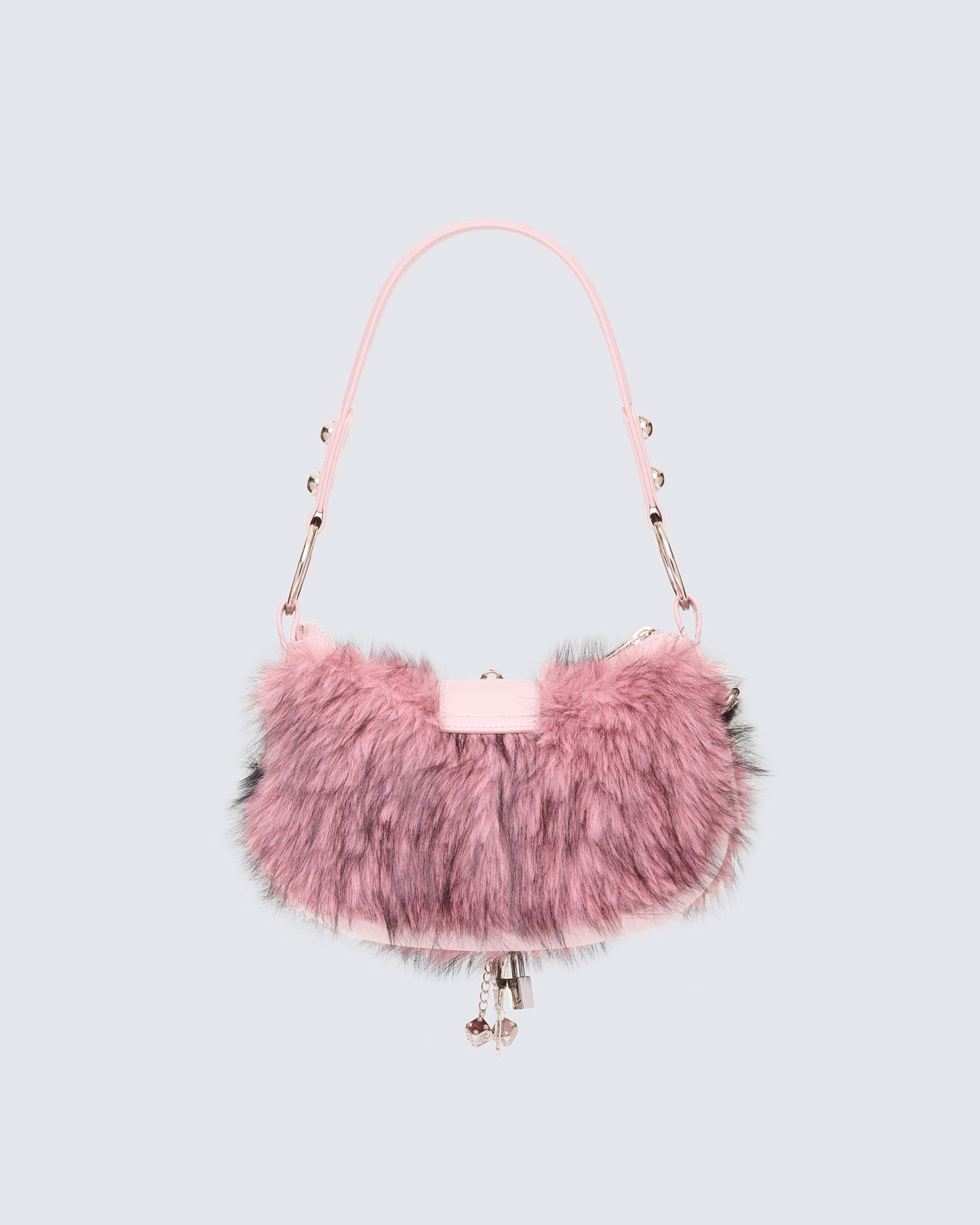 Charalyn Pink Fur Shoulder Bag