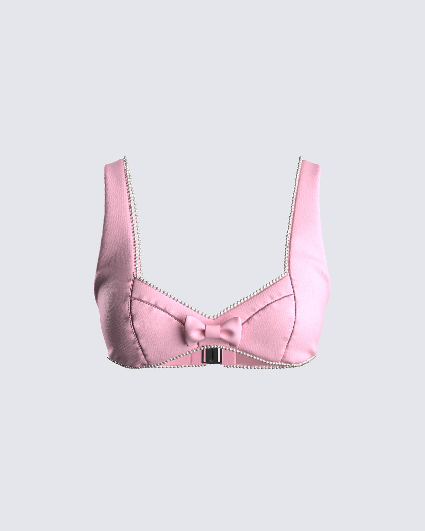 Chiara Pink Pearl Crop Top 3d product front