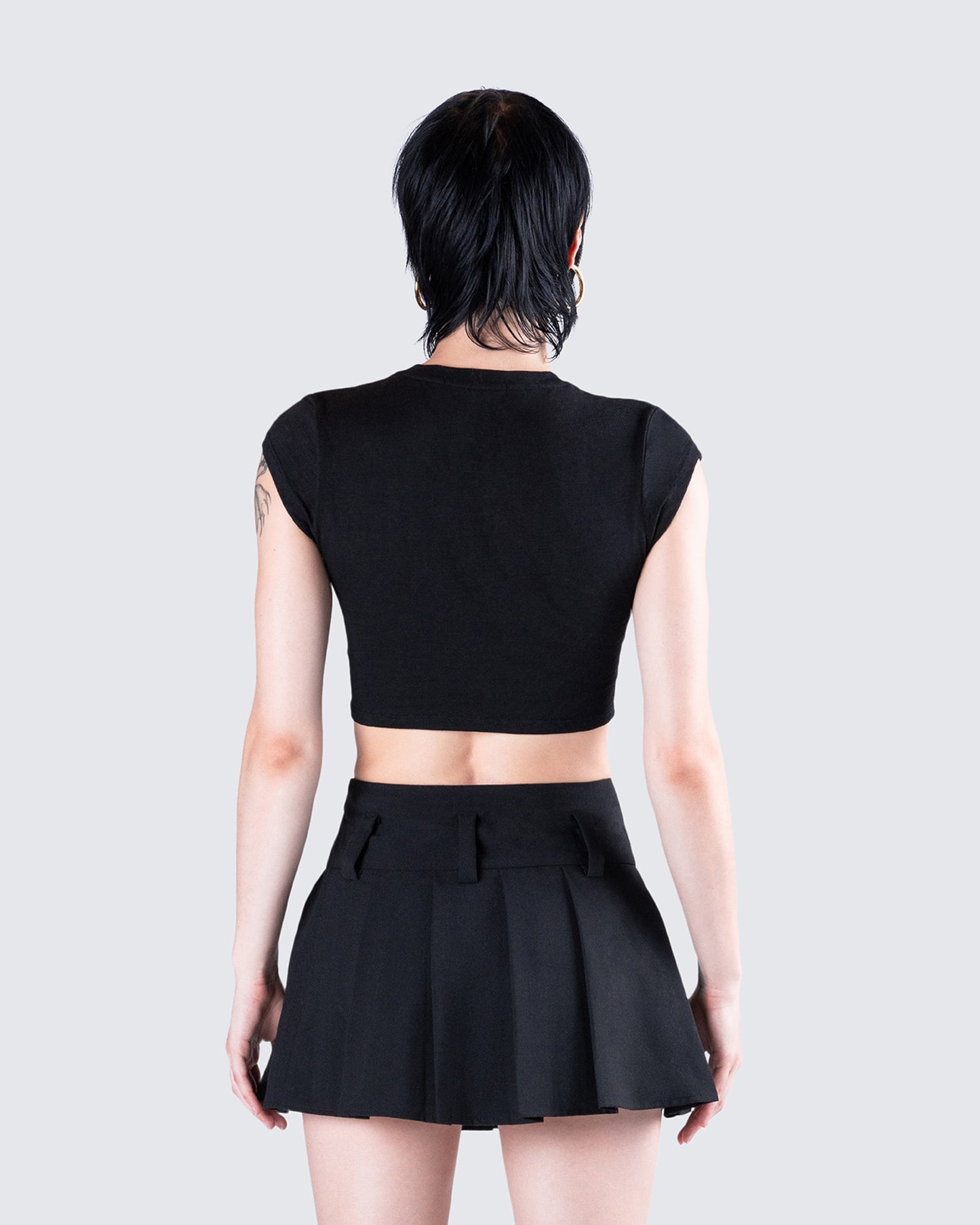 Clea Black Capricorn Graphic Top
