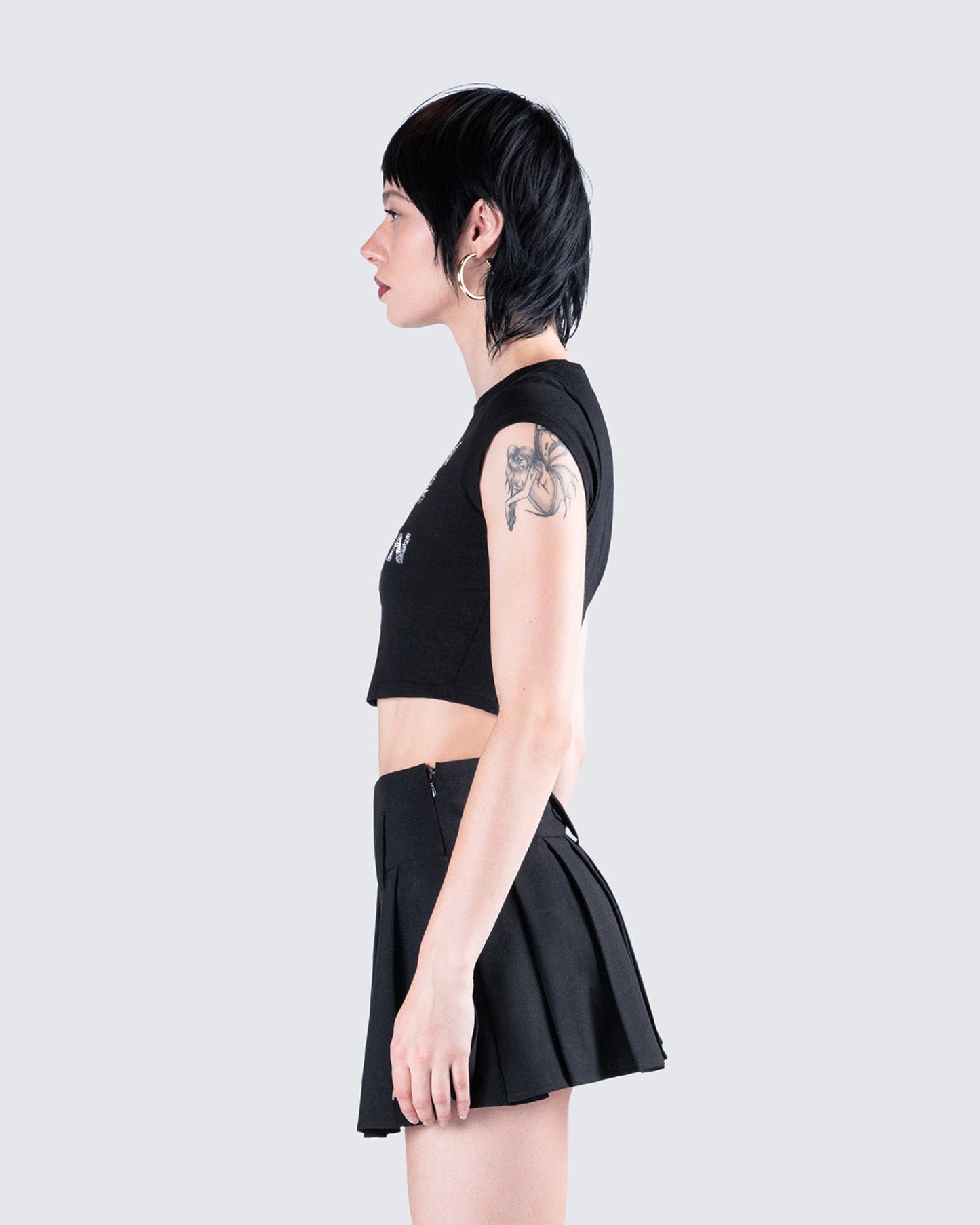 Clea Black Capricorn Graphic Top