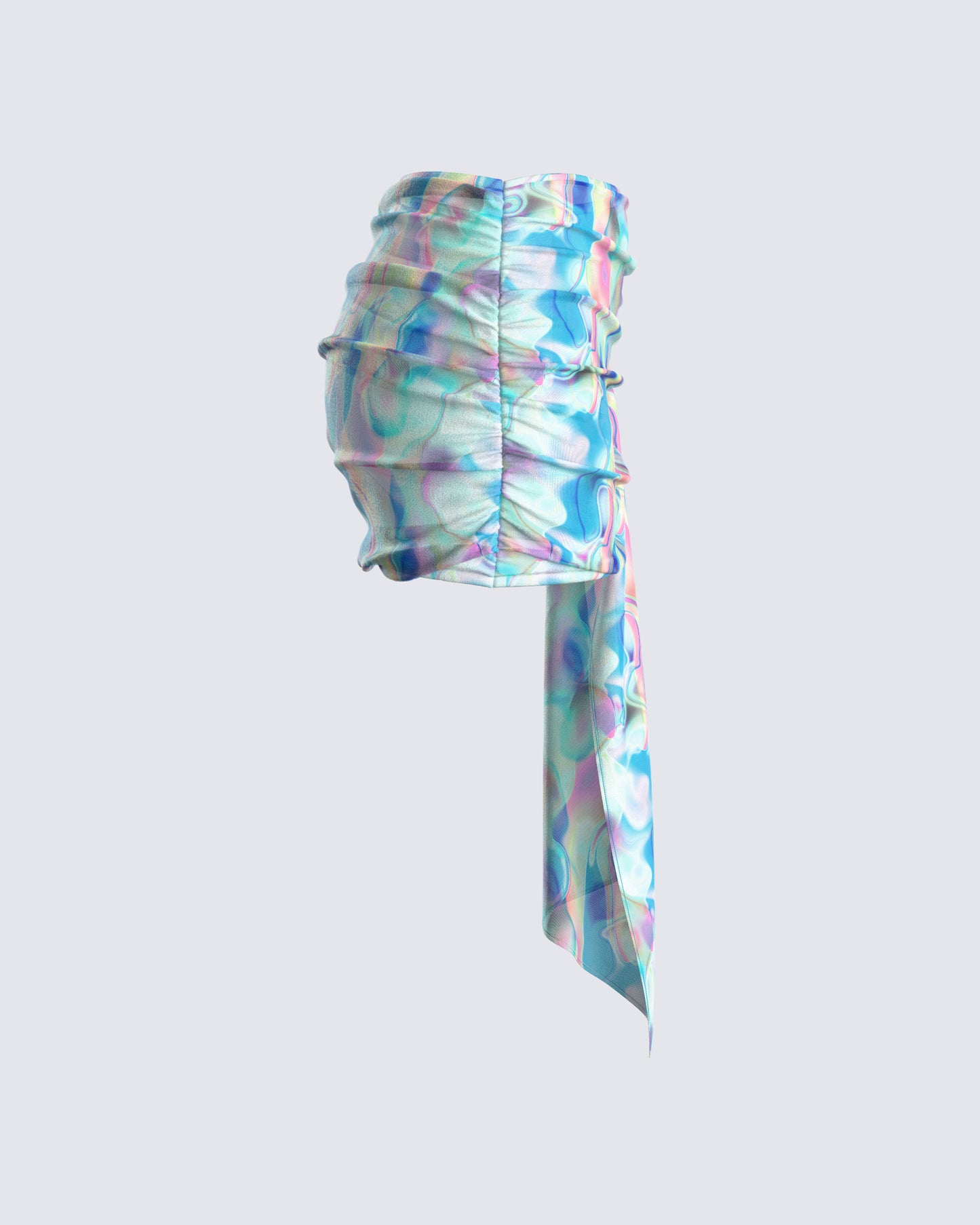 Cyra Psychedelic Print Drape Skirt