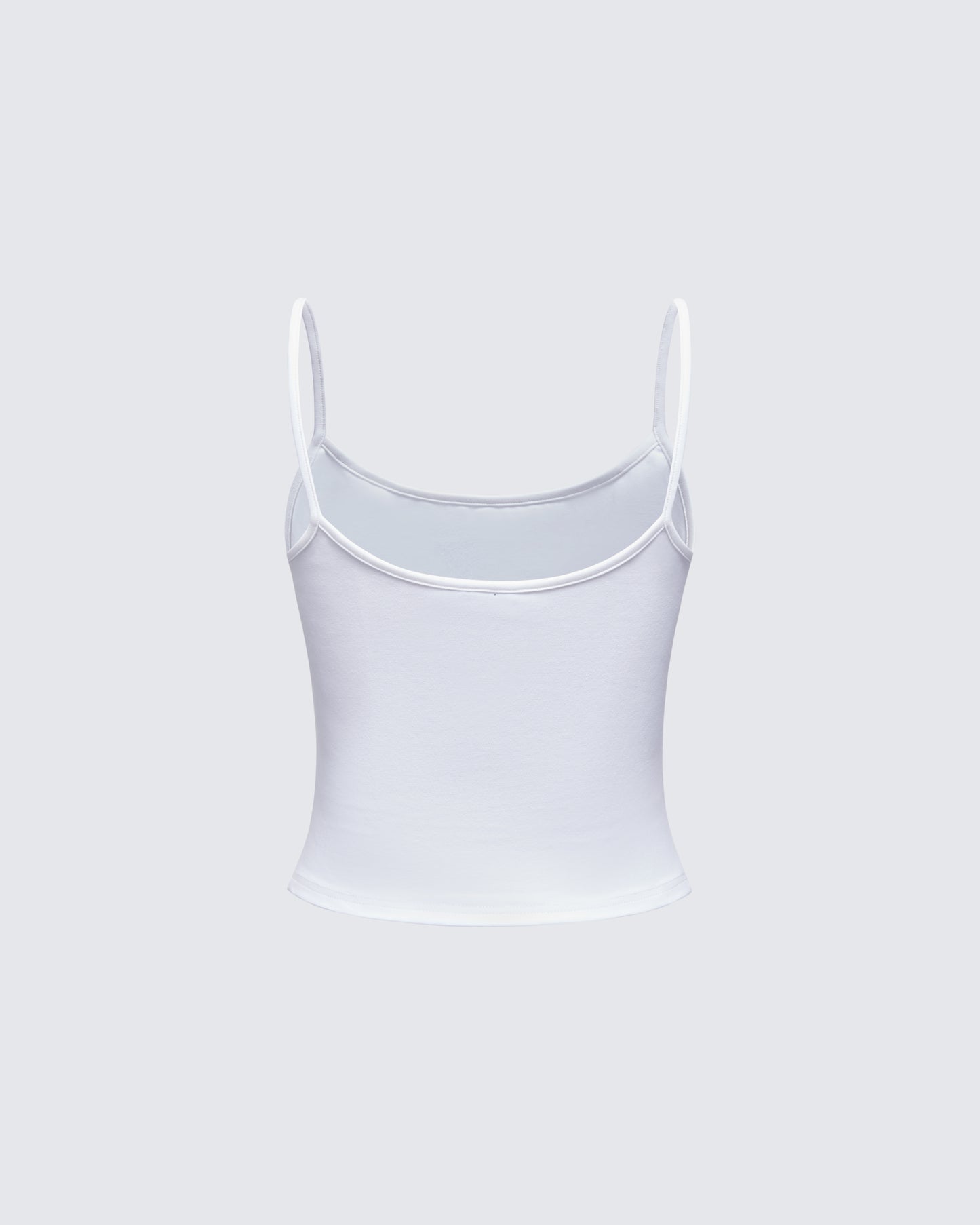 Callie White Slogan Jersey Cami Top