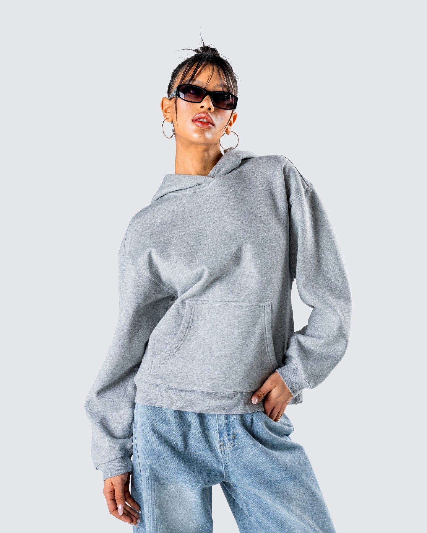 Delanie Grey Heather Fleece Hoodie