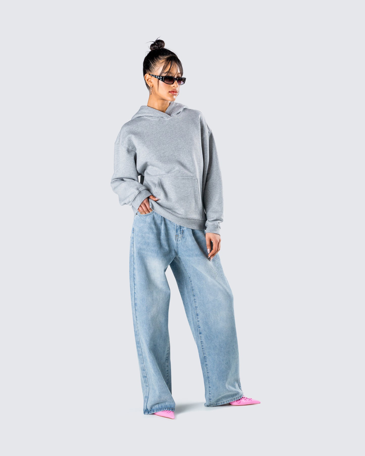 Delanie Grey Heather Fleece Hoodie